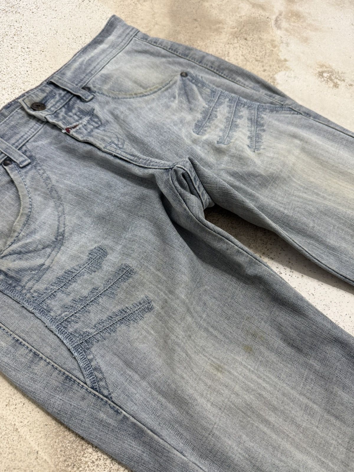 Marithe + Francois Girbaud Marithe Francois Girbaud Heavy Stitching Distressed Dirt Size US 30 / EU 46 - 6 Thumbnail