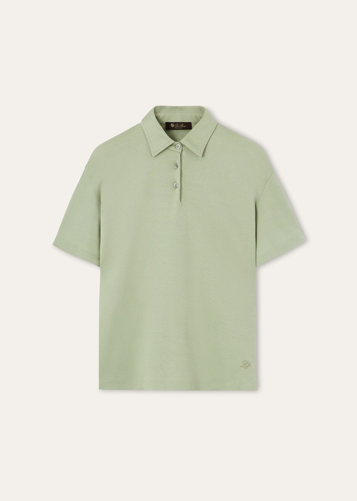 Loro Piana o1srvl11e0526 FAP2881 Tremezzo Polo Shirt in Light Green Size XS / US 0-2 / IT 36-38 - 1 Thumbnail