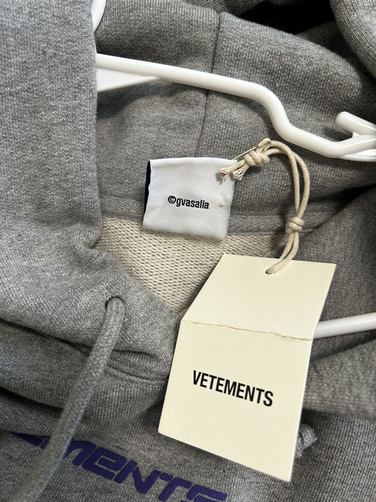 Vetements Vetements grey run tape hoodie Size US XS / EU 42 / 0 - 6 Thumbnail
