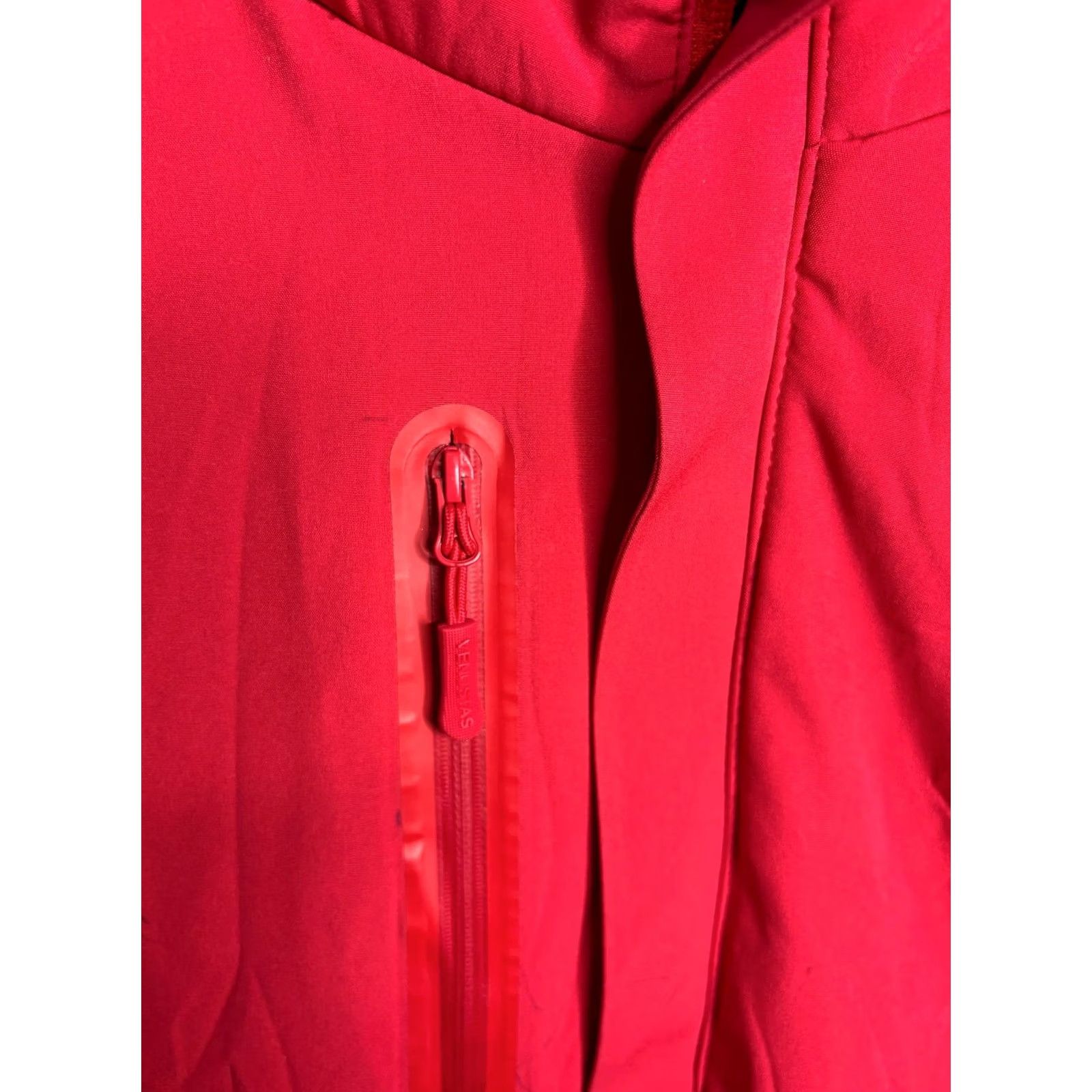 Vintage Venustas Heat Men’s Red Full Zip Heated Jacket W/Hood Size S - Regular Fit, Softshell, Logo, Zipper, Outdoor/Workwear Jacket Size US S / EU 44-46 / 1 - 4 Thumbnail
