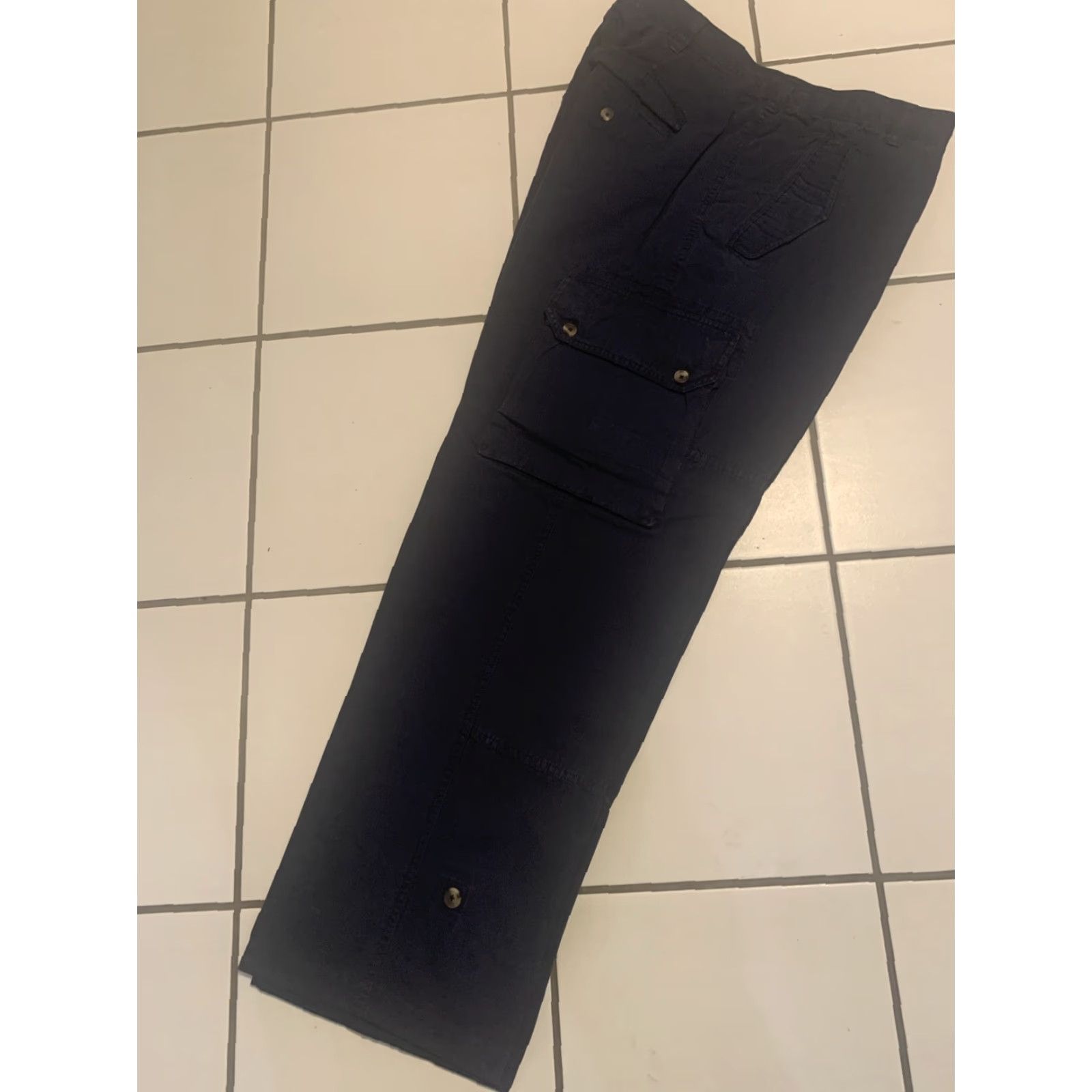 Vintage J L Powell Casual Cargo Pants 40x31 Blue Cotton Mens Size US 40 / EU 56 - 2 Thumbnail