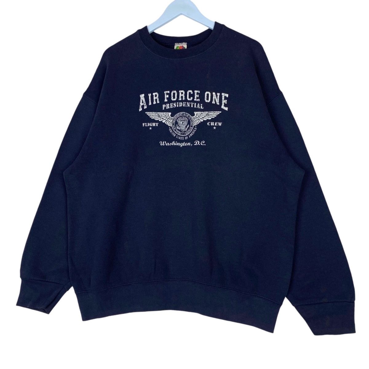 Fruit Of The Loom × Vintage Vintage Air Force One Presidential Crewneck Sweatshirt Size US XL / EU 56 / 4 - 2 Thumbnail