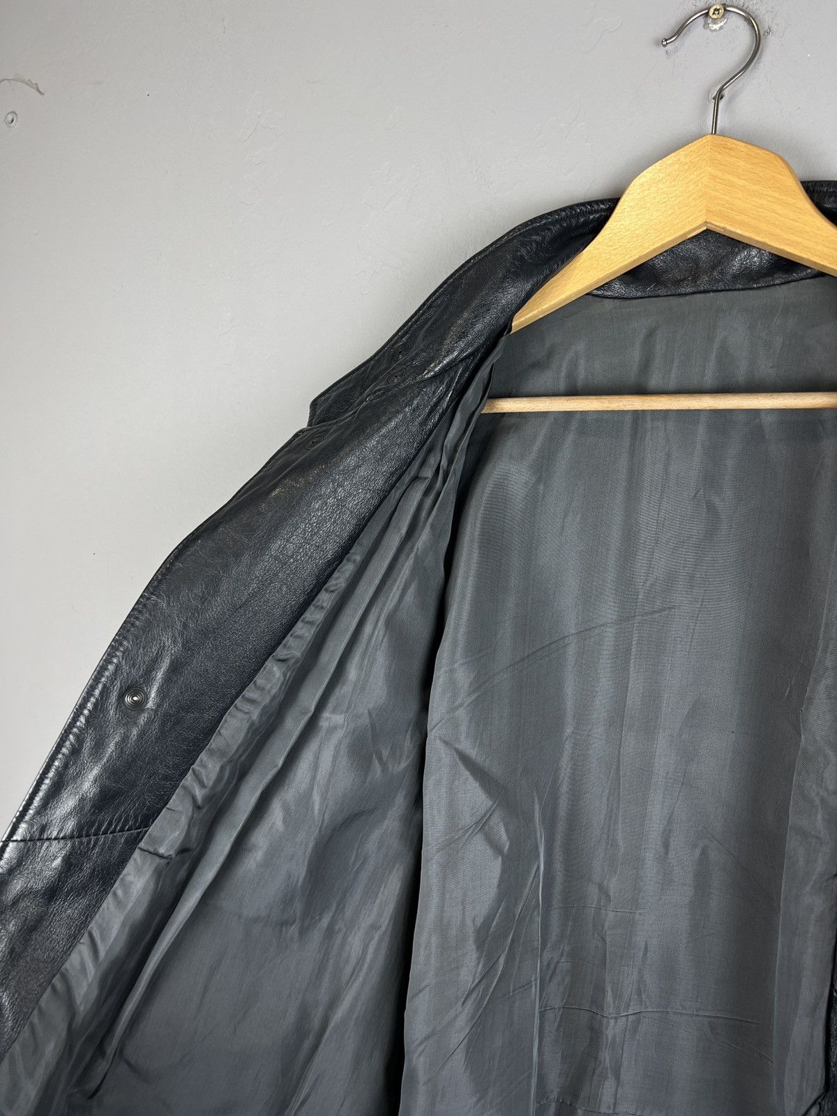 Vintage Vintage 80s Leather Trucker jacket Racing Moto y2k Size US M / EU 48-50 / 2 - 5 Thumbnail