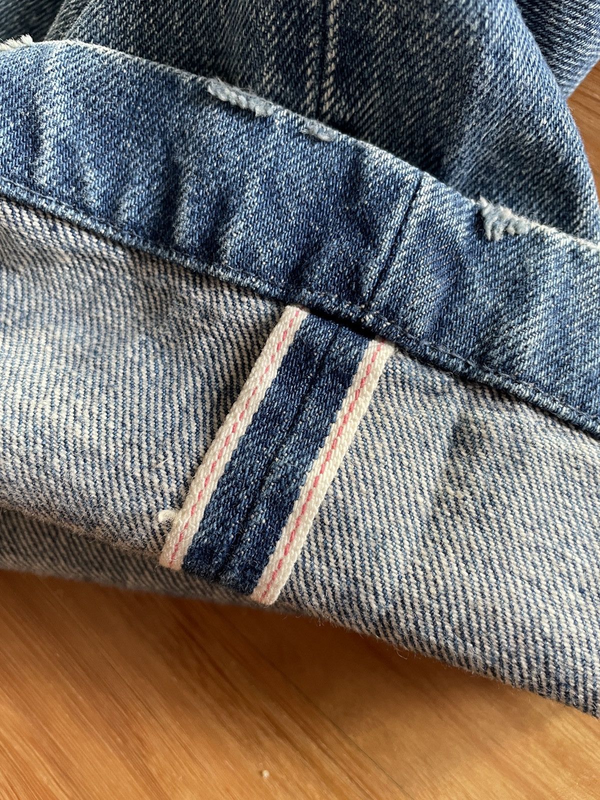 Japanese Brand × TANAKA Tanaka Blue Wide-Leg Selvedge Jeans Size US 30 / EU 46 - 5 Thumbnail