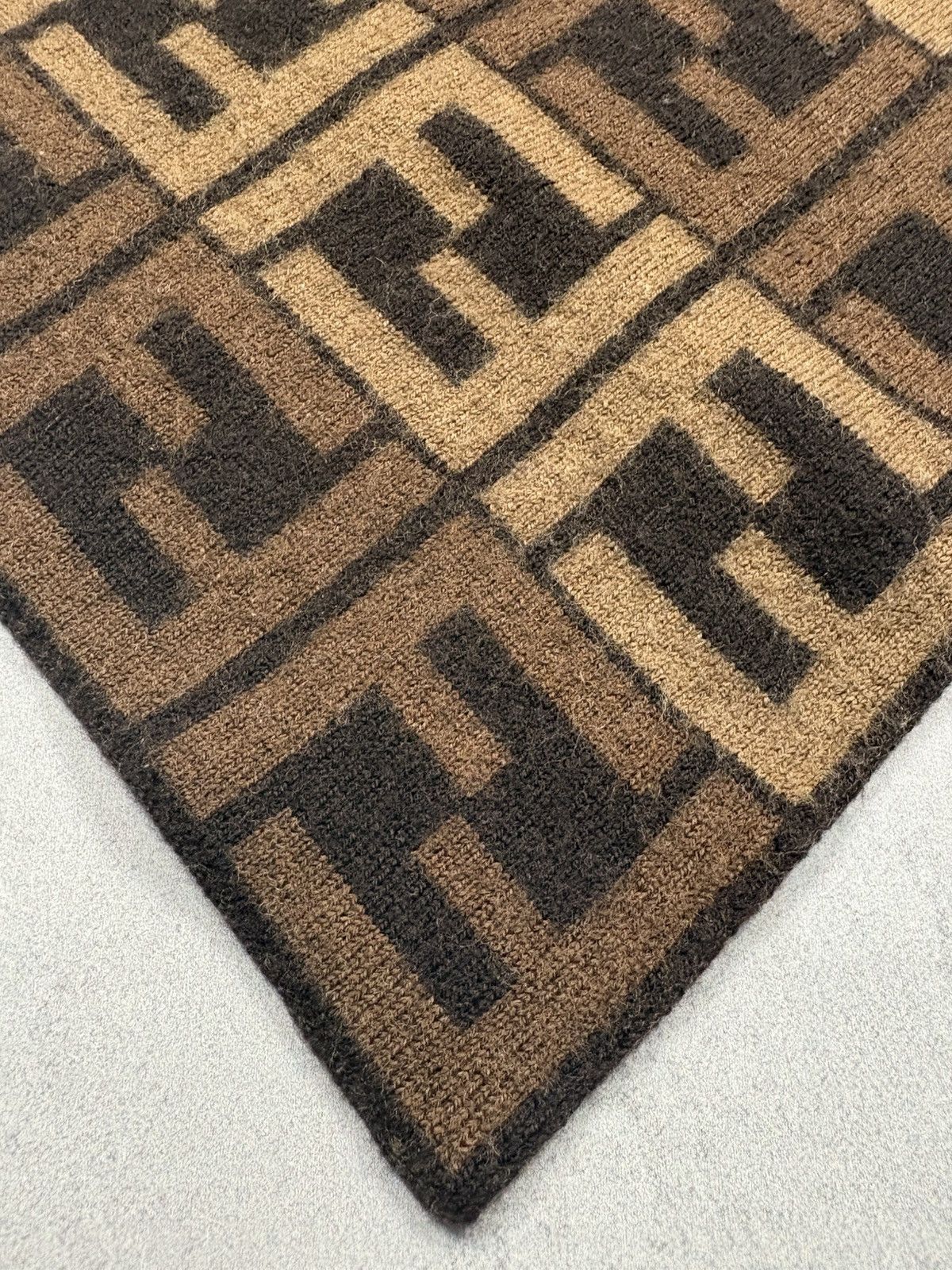 Fendi Vintage Fendi Monogram Zucca Wool Scarf Reversible 2010s Size ONE SIZE - 6 Thumbnail