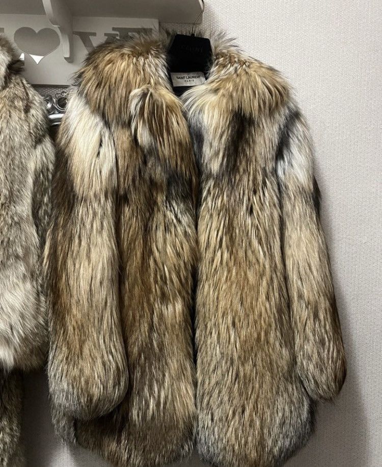 image of Saint Laurent Paris Fw2013/2014 Runway Fur Cozy Fox Coat, Men's (Size Small)