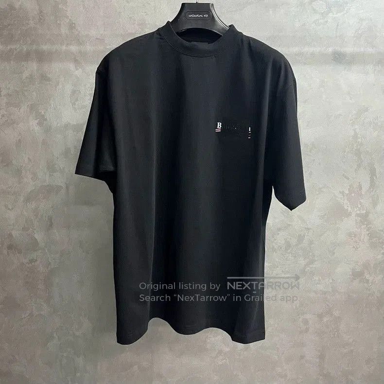 Balenciaga Balenciaga Black Logo Print Short Sleeve T-Shirt. Size US S / EU 44-46 / 1 - 1 Thumbnail