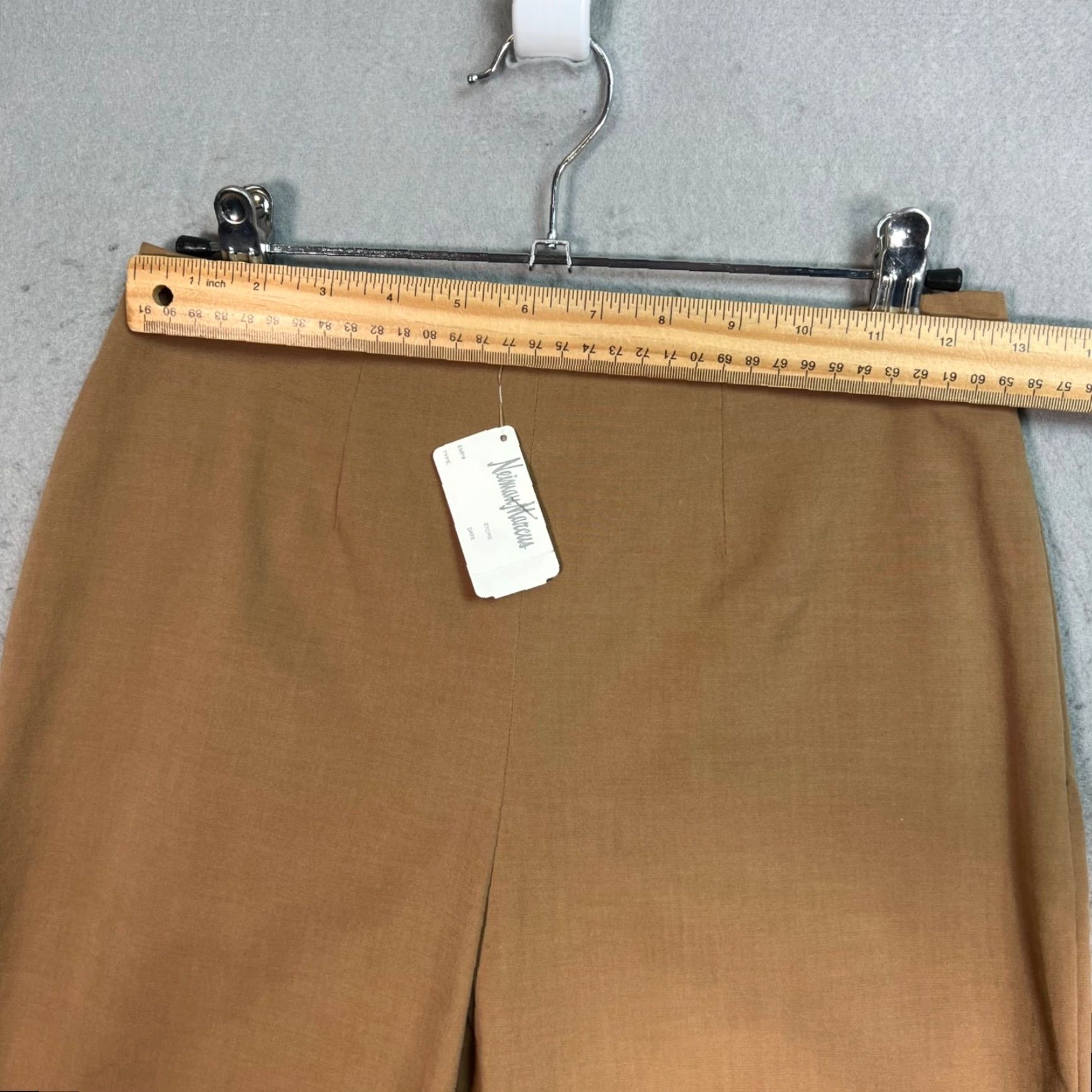 Piazza Sempione Piazza Sempione Pants Women Dress Pants High-Waist 26 Camel Wool Elastane Straight 25in Inseam Made In Italy Size 26" / US 2 / IT 38 - 6 Thumbnail