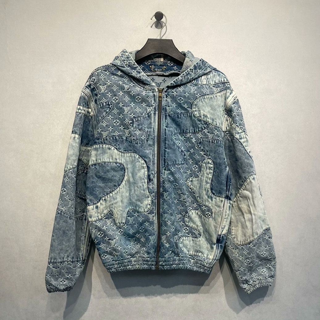 Louis Vuitton Louis Vuitton Monogram Denim Zip Hoodie Size 54 Size US L / EU 52-54 / 3 - 1 Thumbnail