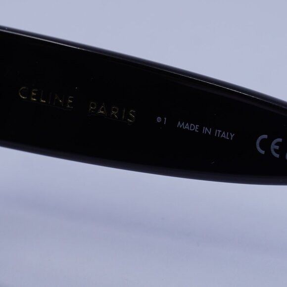 Celine Celine CL40312U TRIOMPHE 01A Sunglasses Shiny Black Oval Size ONE SIZE - 7 Thumbnail