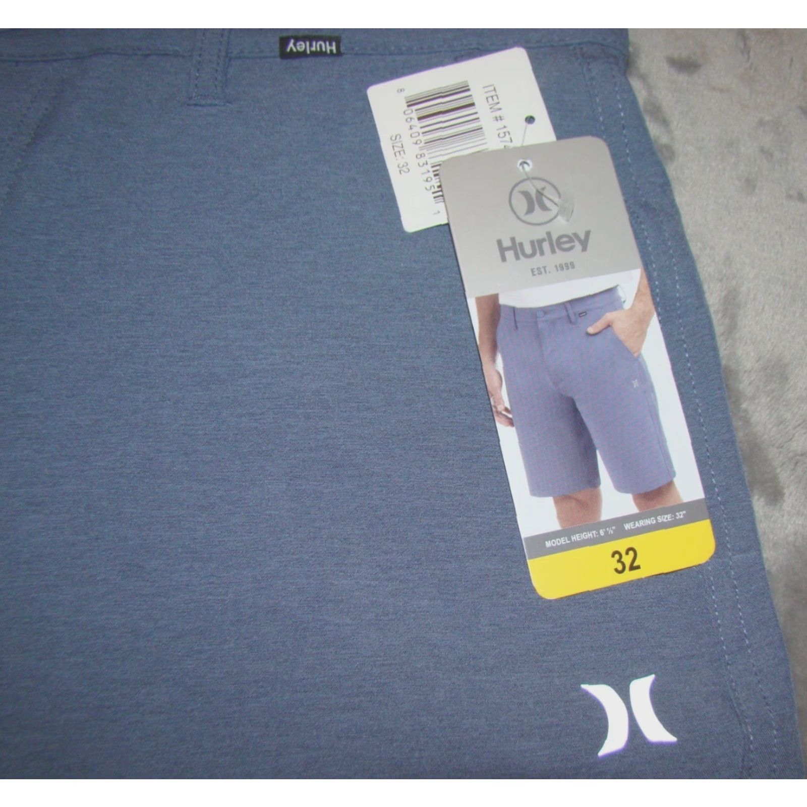 Hurley NWT Hurley Hybrid Walk Shorts Men's 32 9.5 Regular Fit Blue Water Repel Stretch Size US 32 / EU 48 - 2 Thumbnail