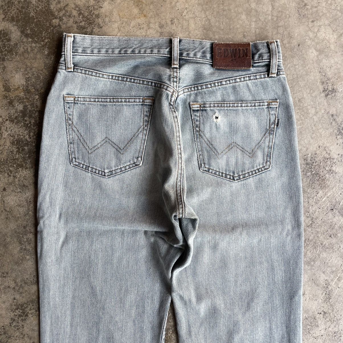 Edwin 🔥Vintage Edwin 404 Stoned Washed Ripped Distress Denim Jeans Size US 31 - 5 Thumbnail
