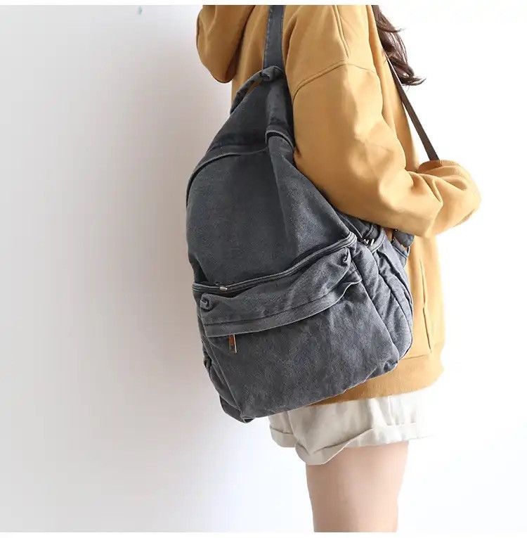 Japanese Brand Grey Backpack Size ONE SIZE - 2 Thumbnail