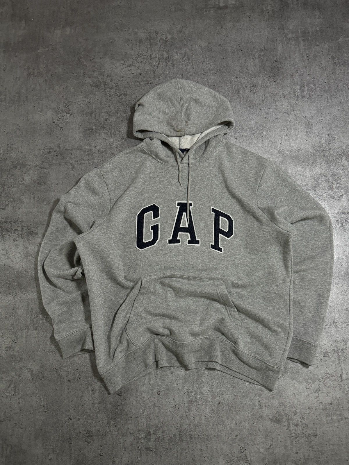 Gap GAP Boxy Hoodie Vintage Rap Skate Y2K Grey Logo Size US XL / EU 56 / 4 - 1 Thumbnail