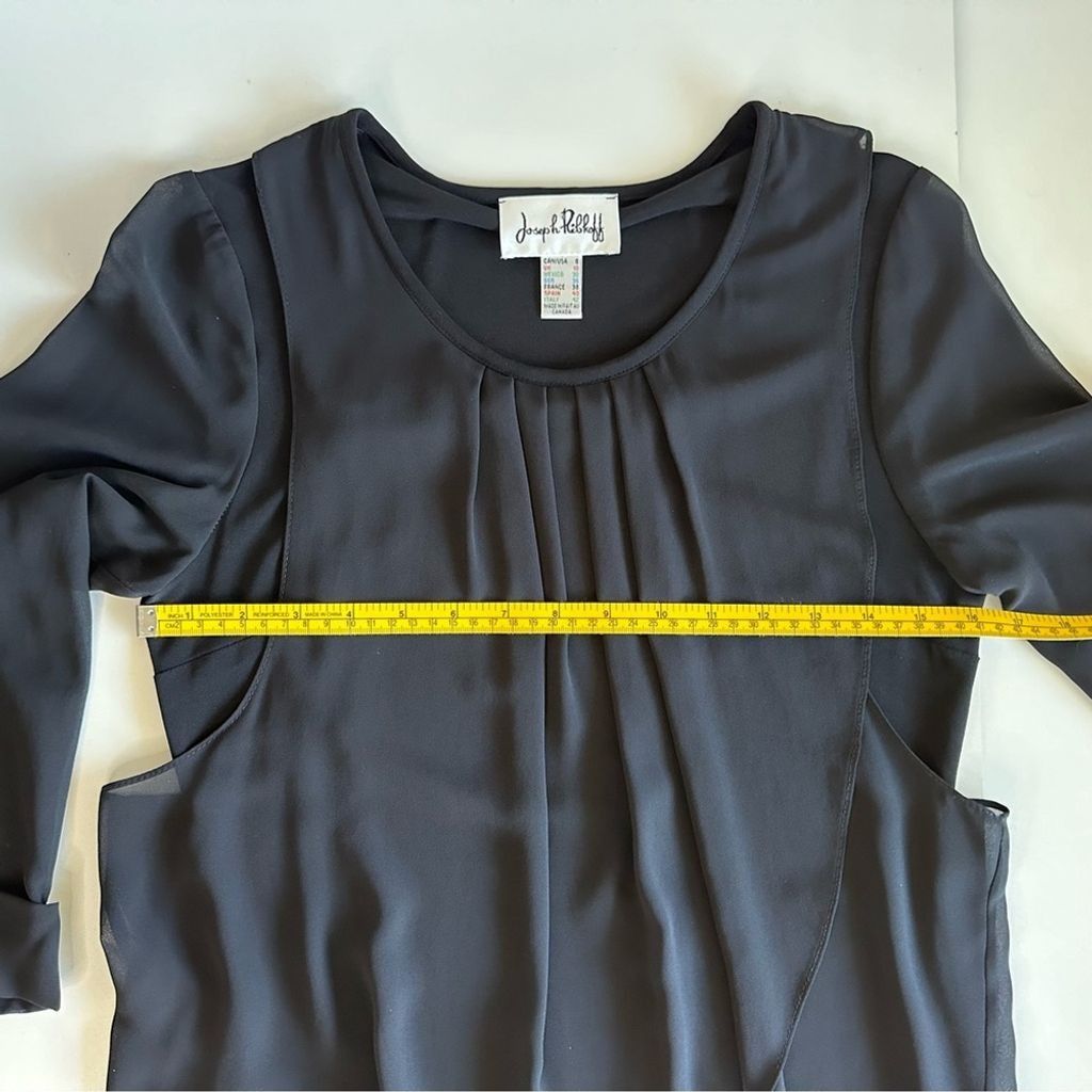 Joseph Ribkoff Joseph Ribkoff Black Chiffon Tiered Overlay Sheath Dress 8 Size M / US 6-8 / IT 42-44 - 11 Thumbnail