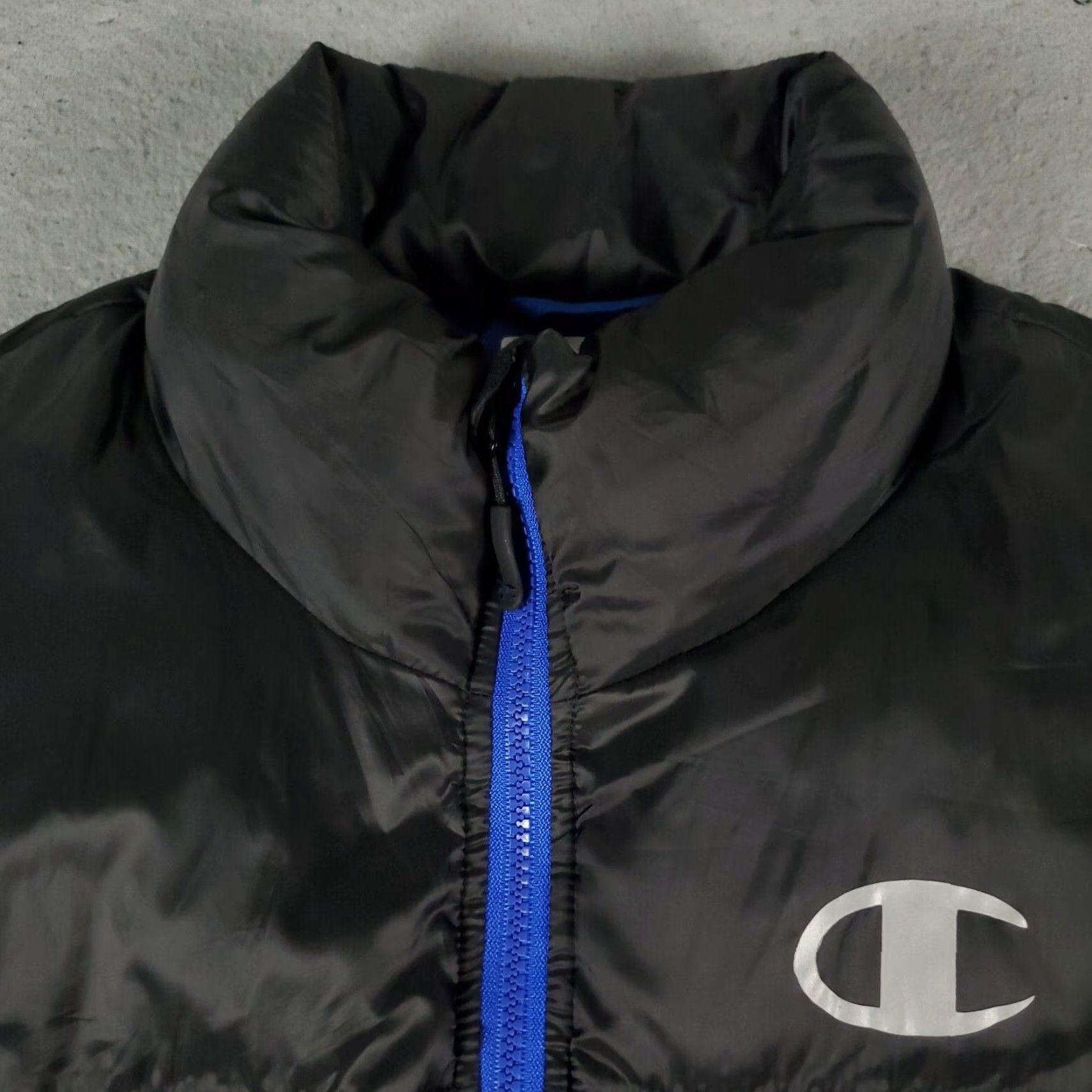 Champion Champion Vest Mens Size Medium Black Blue Puffer Full Zip Jacket Size US M / EU 48-50 / 2 - 2 Thumbnail