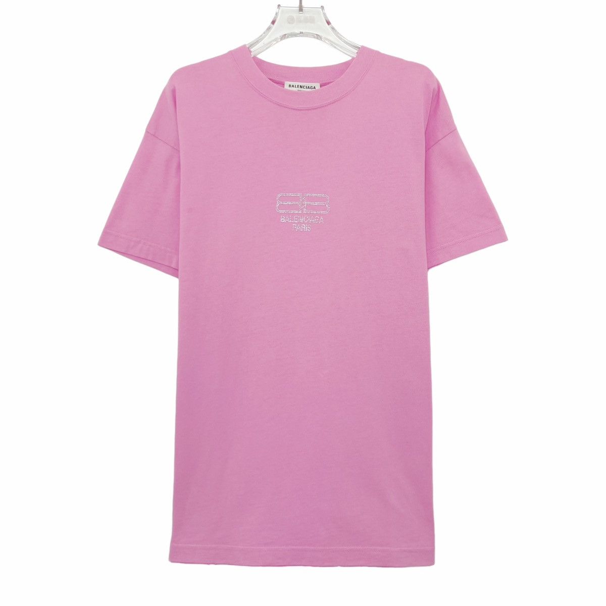 Balenciaga Balenciaga Rhinestone Logo Letter Short Sleeve T-shirt K26WX Size S / US 4 / IT 40 - 1 Thumbnail
