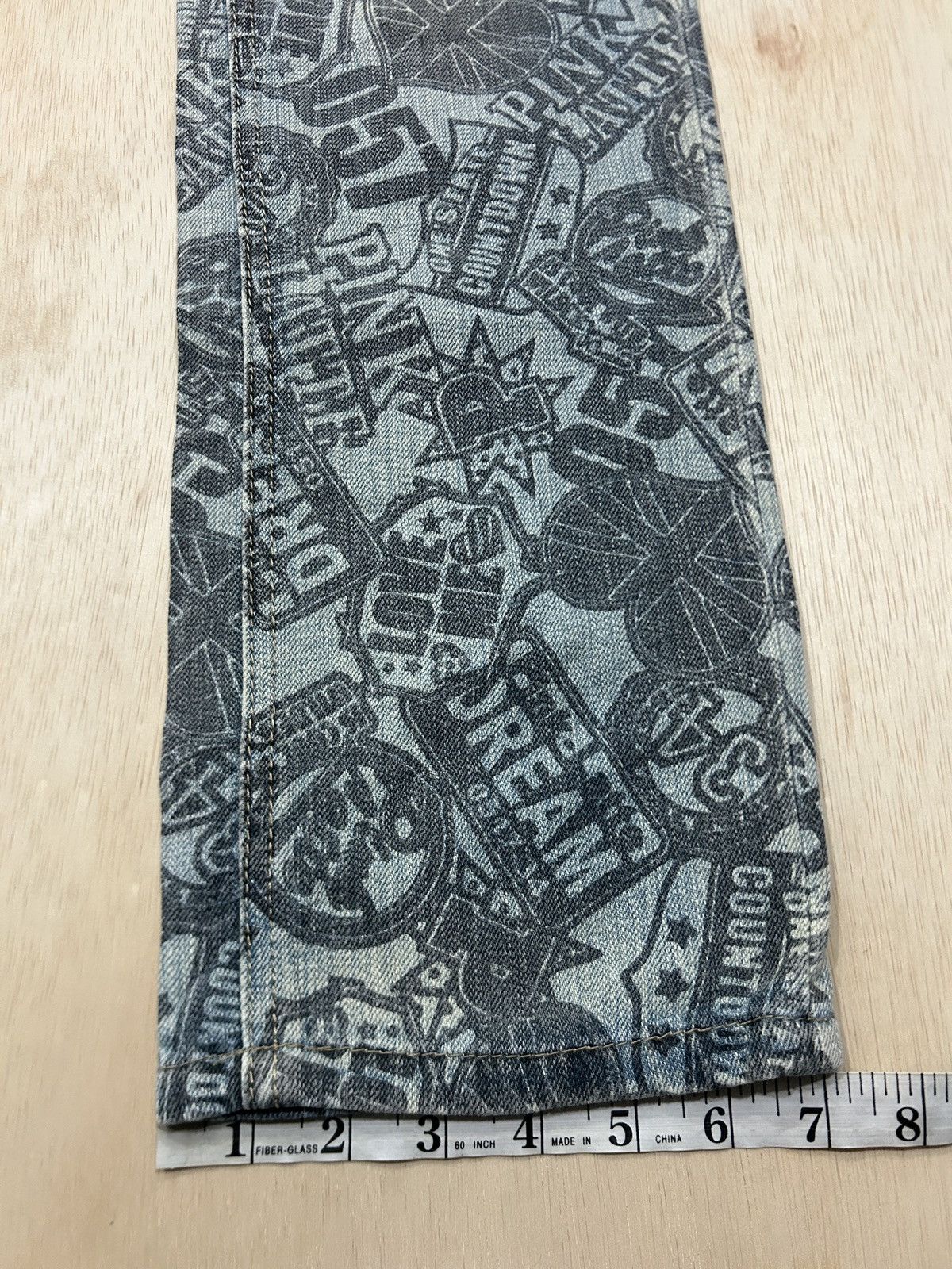 Japanese Brand Vintage Pink Latte Full Printed Jeans Size US 30 / EU 46 - 17 Thumbnail