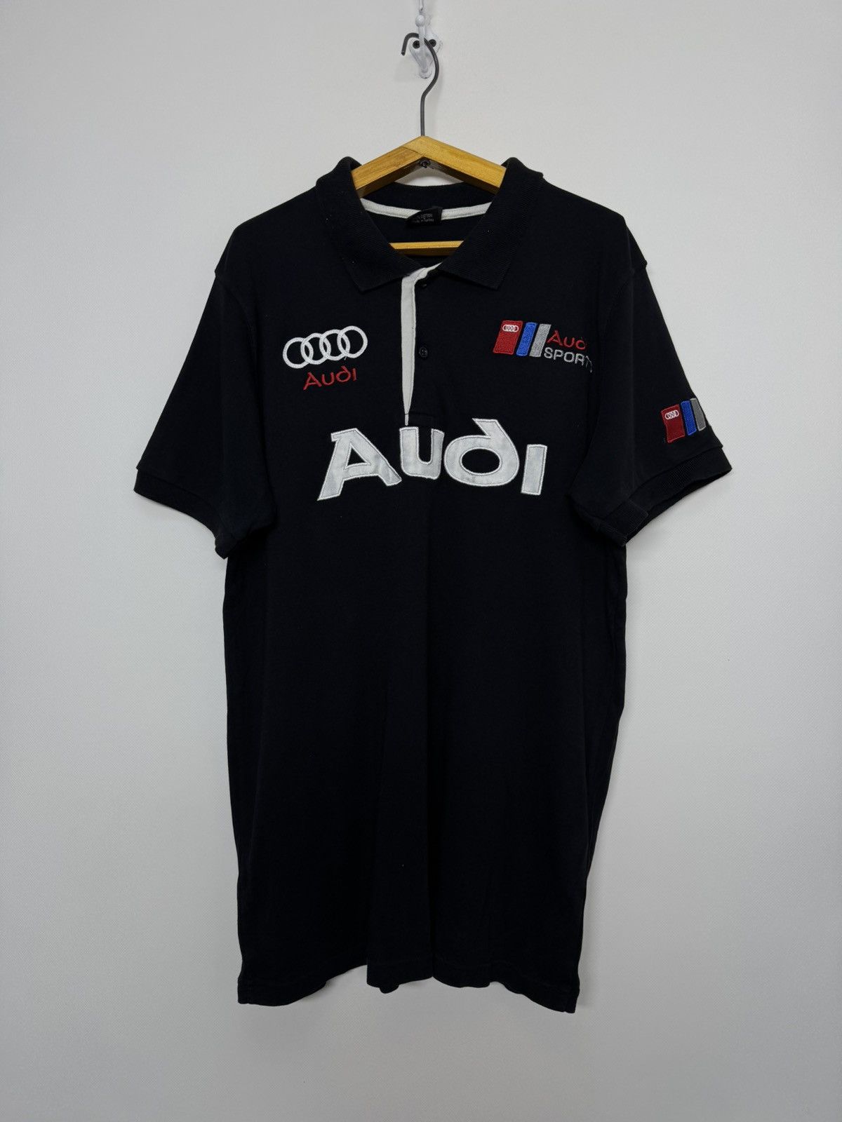 Audi Vintage Y2k Racing Polo Audi T-Shirt 00’s Size US L / EU 52-54 / 3 - 5 Thumbnail
