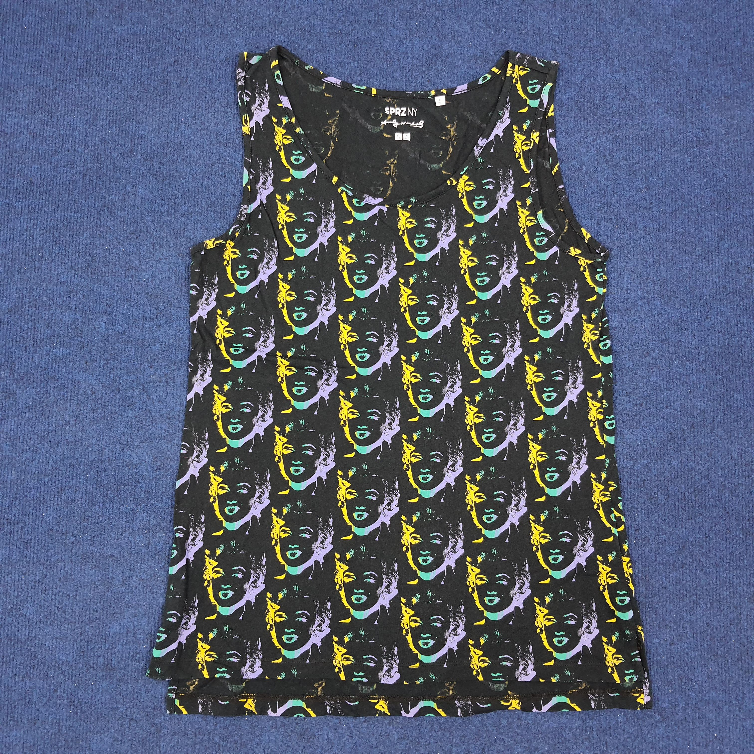 Andy Warhol × Vintage Vintage Andy Warhol Japan Brand Overprint Sleeveless Tshirt Size US S / EU 44-46 / 1 - 1 Thumbnail
