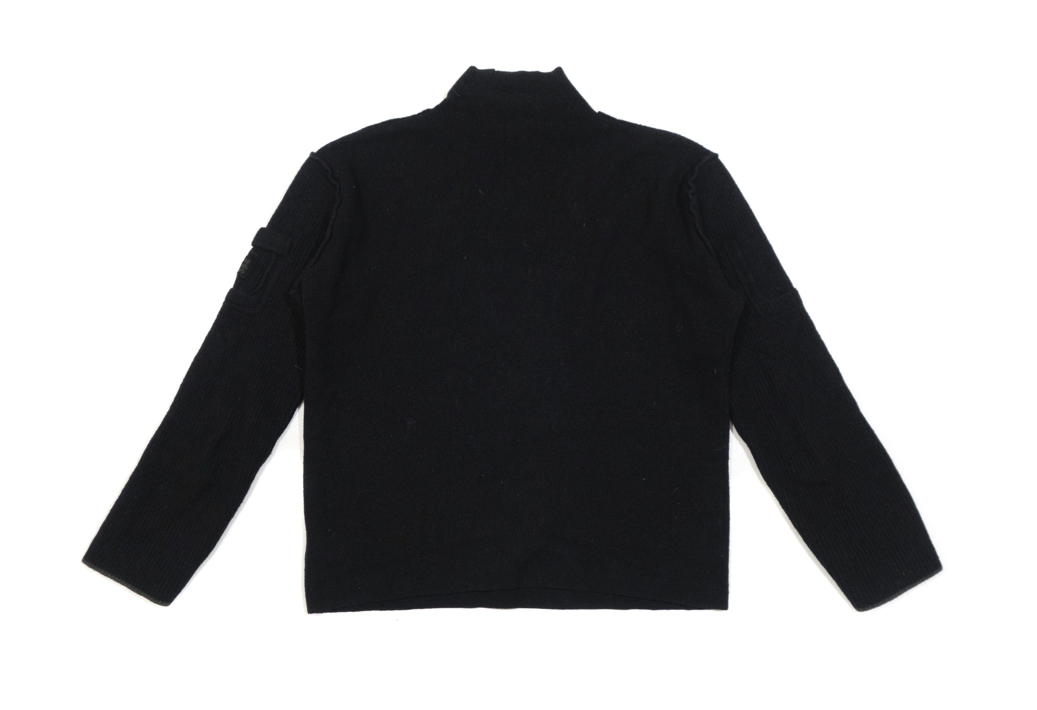 Marithe + Francois Girbaud 00s Cravatatakiller 100% Wool Utility High Neck Sweater Size L / US 10 / IT 46 - 2 Thumbnail