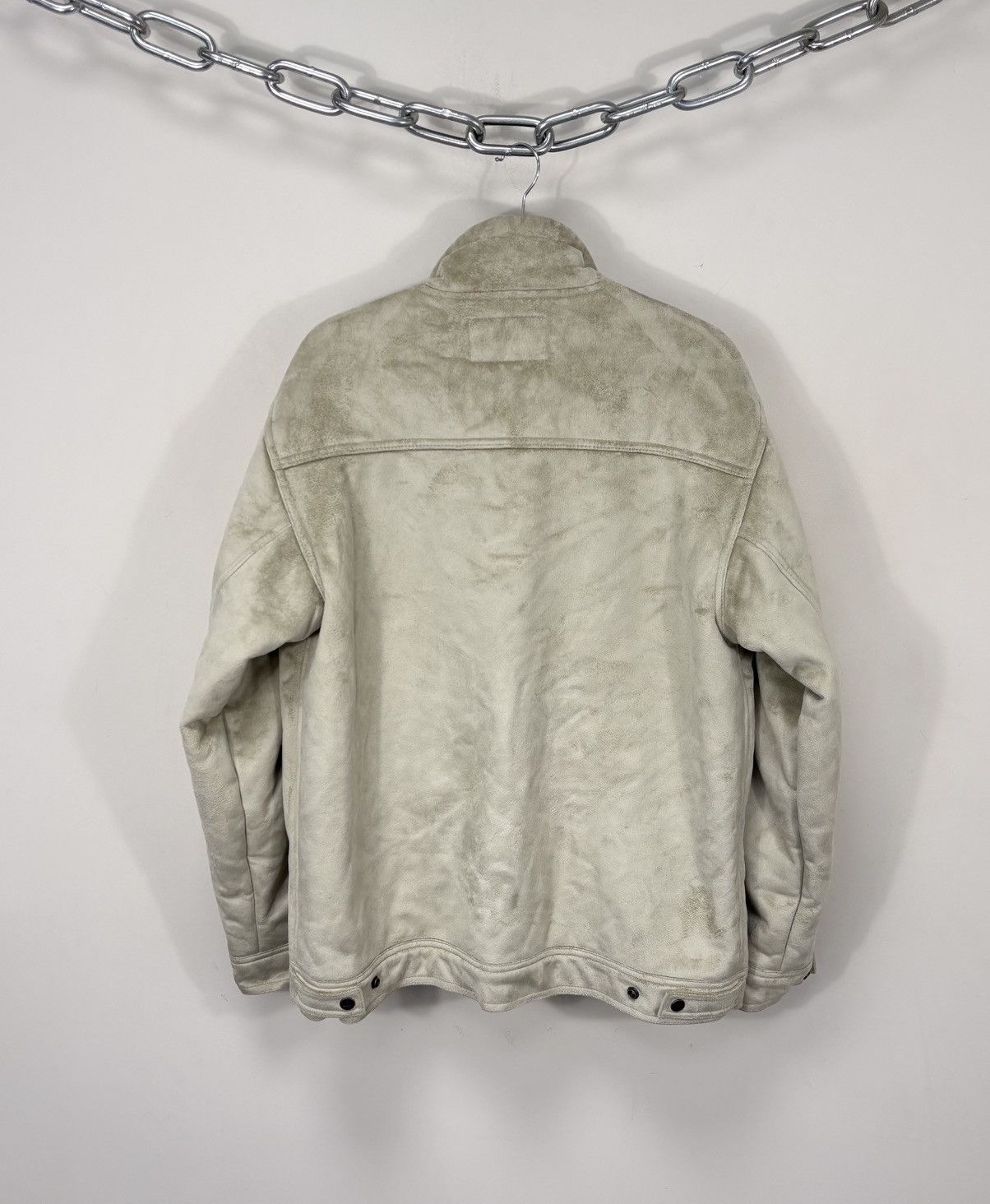 Quiksilver Vintage Quiksilver Men’s Pale Green Sheepskin Jacket Coat Size US L / EU 52-54 / 3 - 3 Thumbnail