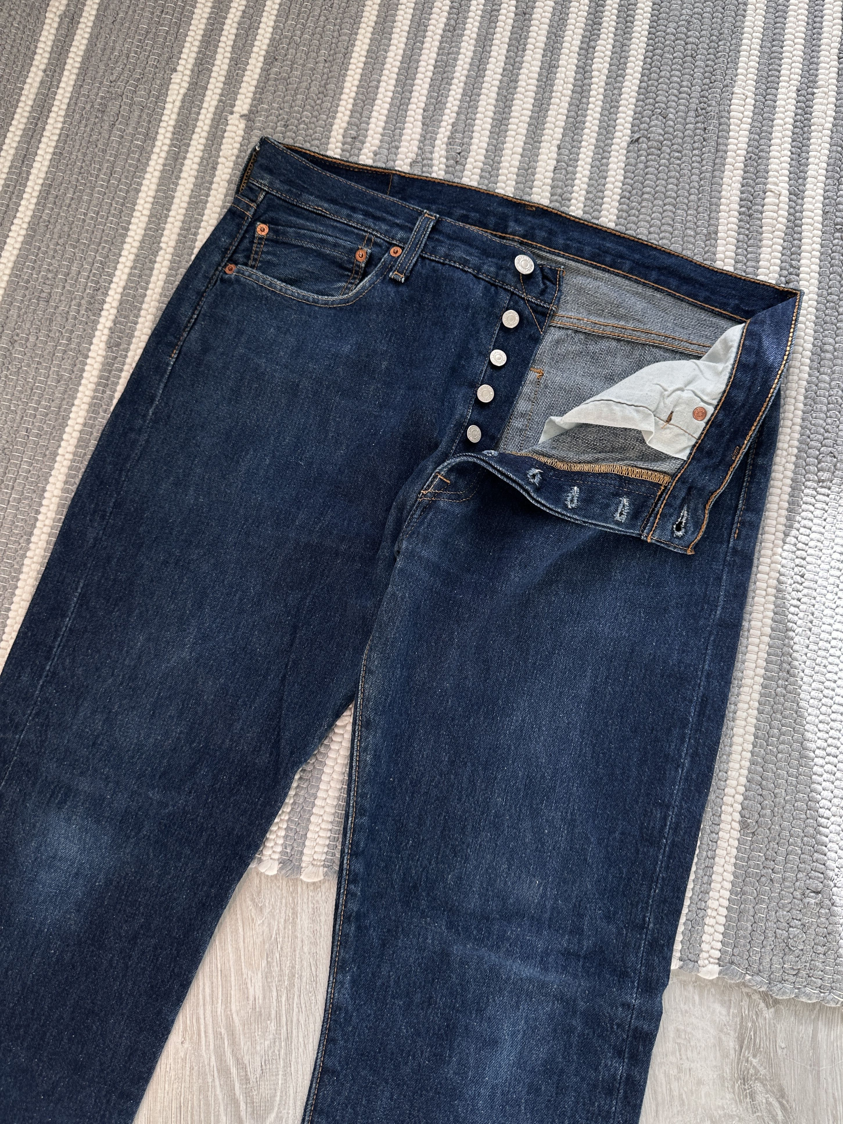 Levi's Levis 501 Blue Denim Pants Jeans 34x32 Size US 34 / EU 50 - 3 Thumbnail