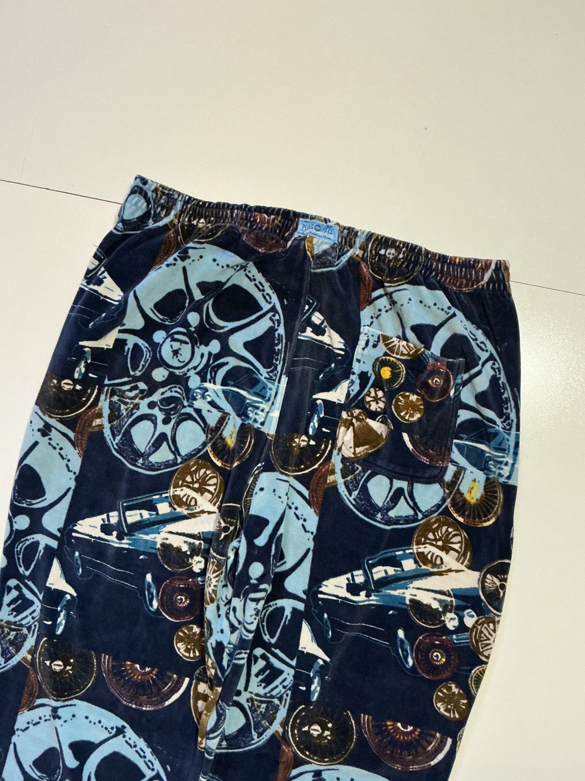 Pelle Pelle Vintage 90s Y2K 2000s Pelle Pelle AOP Velour Track Pants Size US 40 / EU 56 - 8 Thumbnail