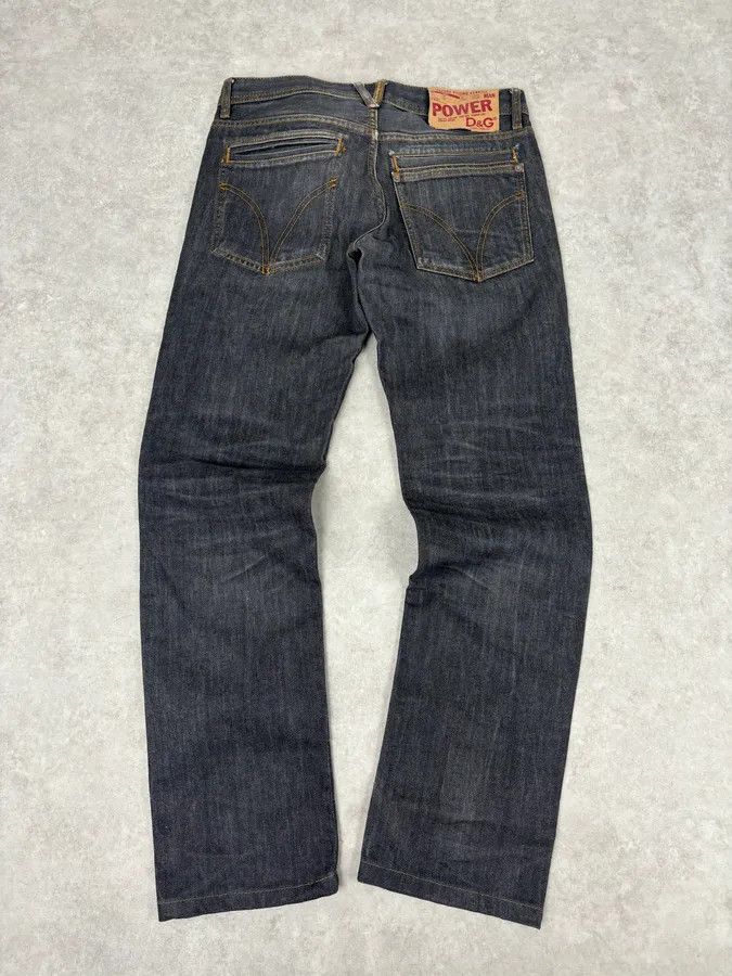 Dolce & Gabbana 2000s Dolce & Gabbana Dark Grey Denim Power Straight Jeans Size US 30 / EU 46 - 2 Thumbnail