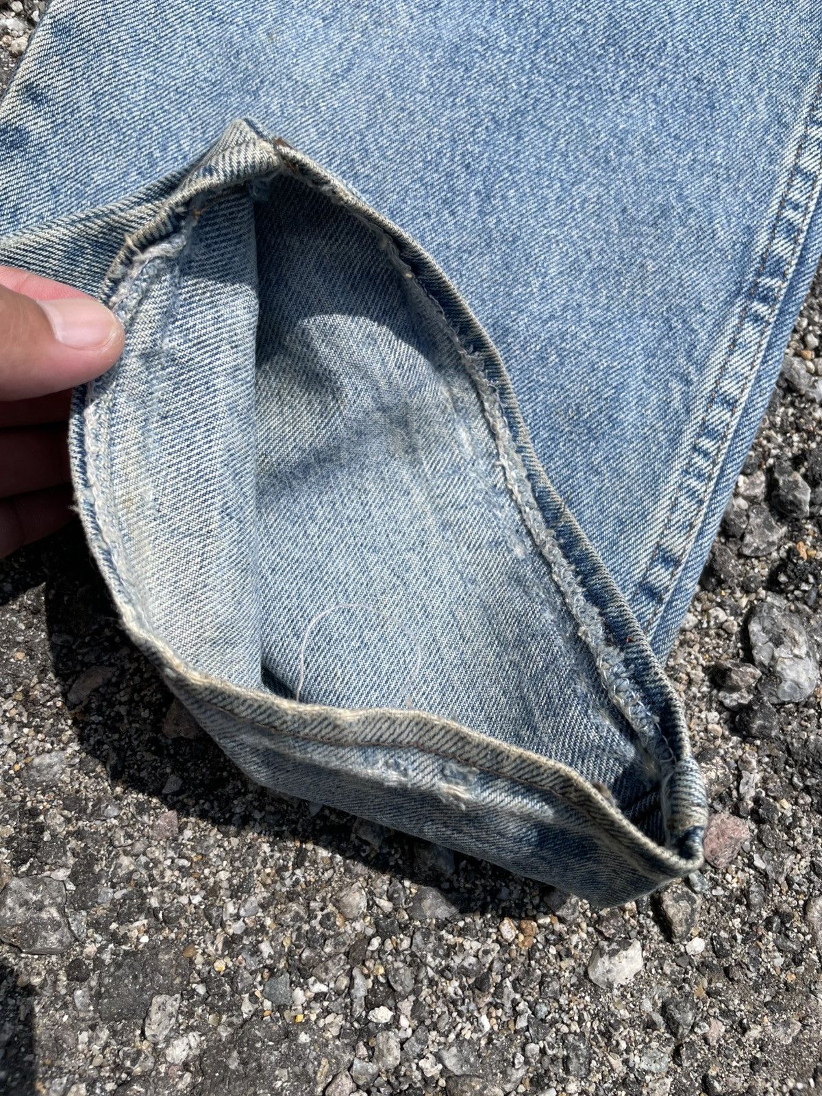Vintage RARE🔥 Disstressed Denim James Dean Pants Size US 29 - 16 Thumbnail