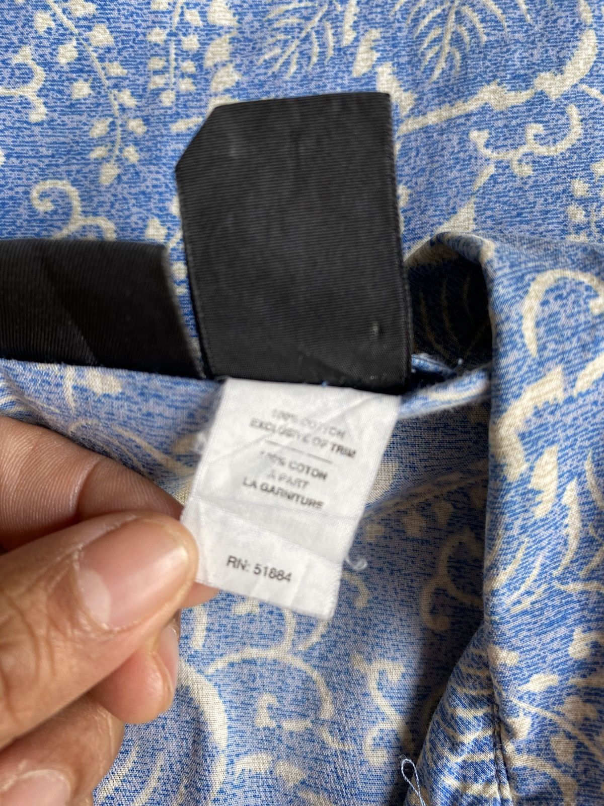 Patagonia Patagonian ORGANIC Blue Leaf Print Short-Sleeve Shirt Size ONE SIZE - 5 Thumbnail