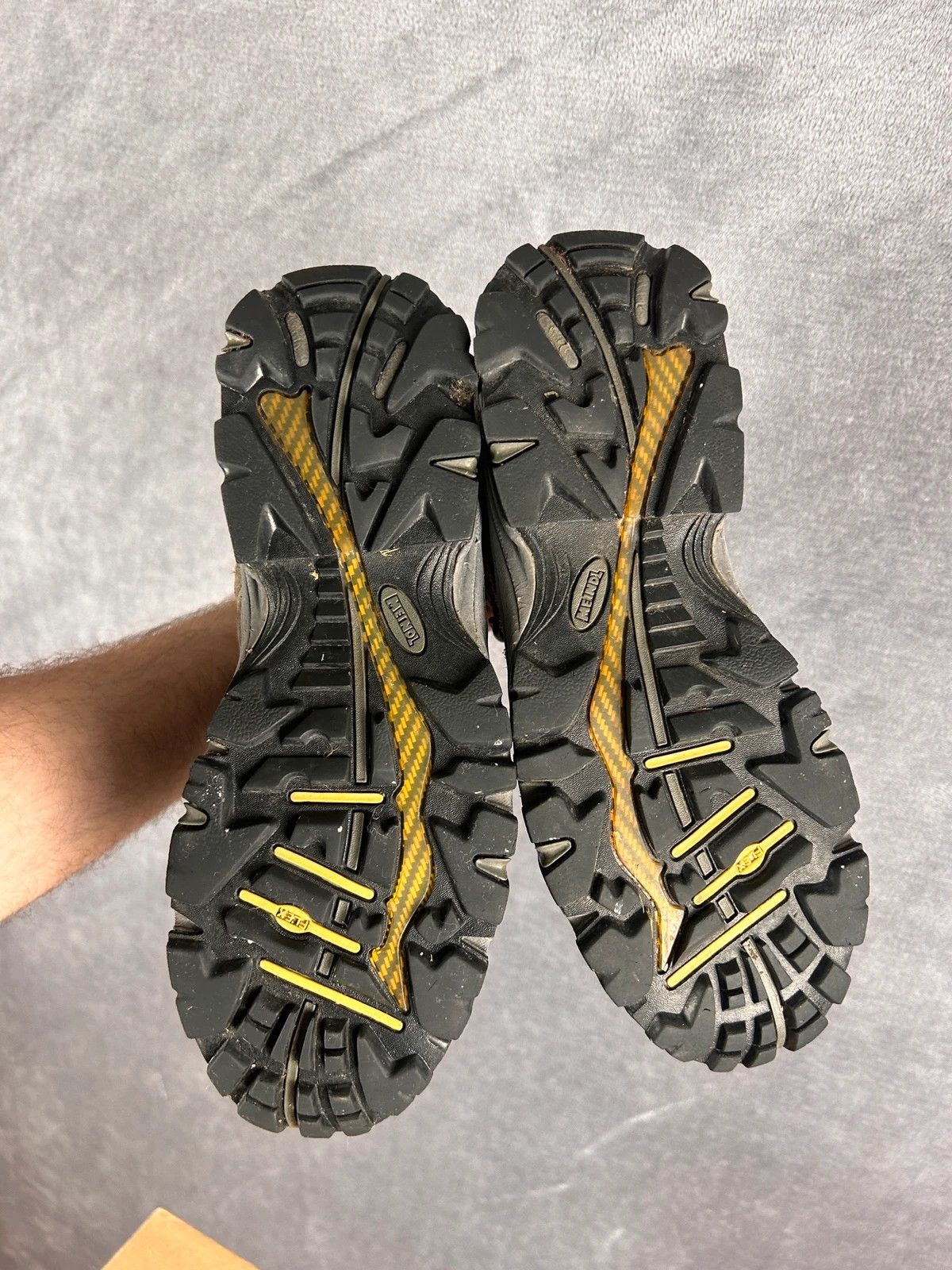Vintage Meindl Gore-tex hiking high boots black grey mini logo Size US 7 / EU 40 - 9 Thumbnail