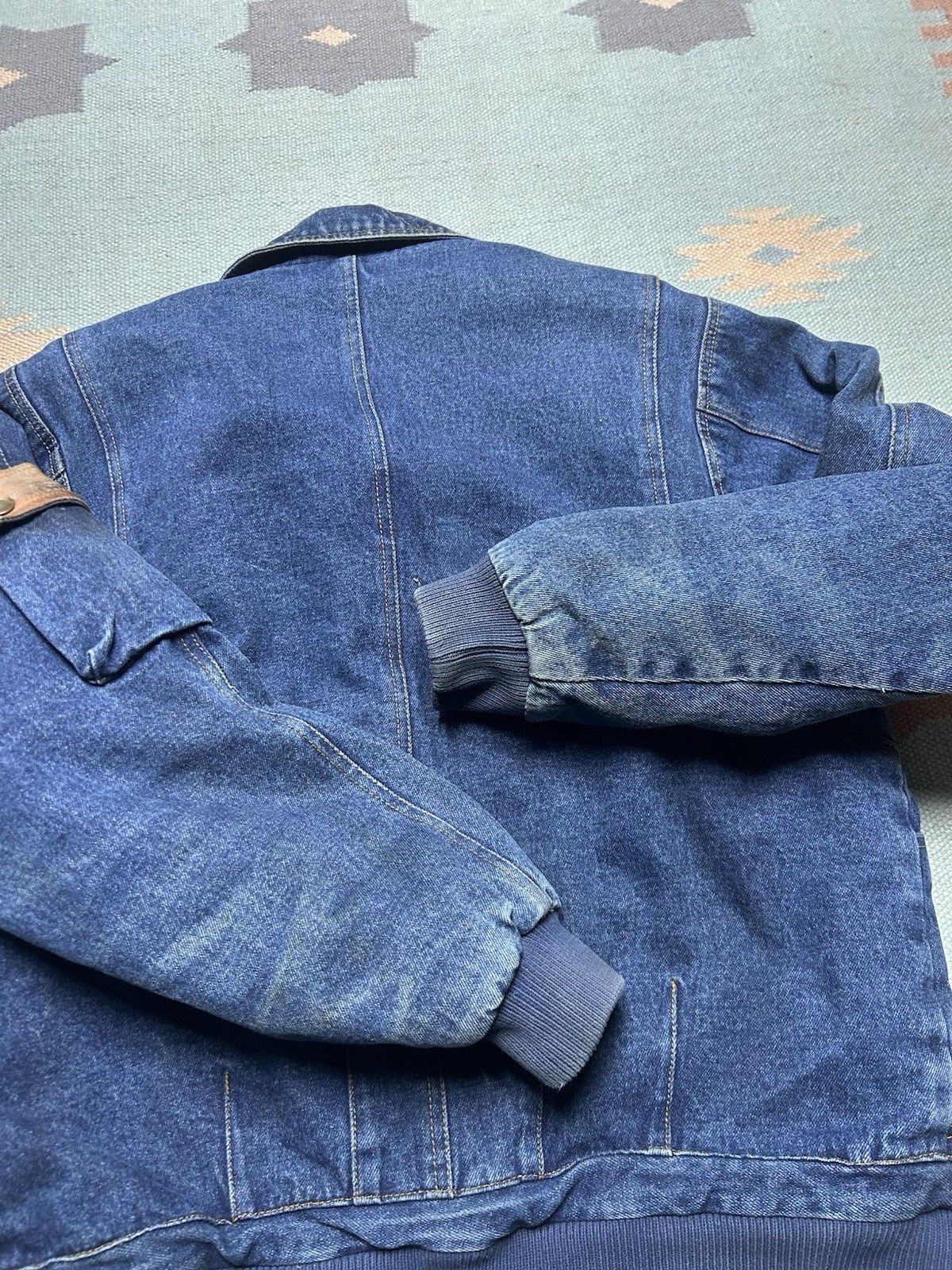 Vintage Vtg Land Rover denim bomber jacket heavyweight medium Size US M / EU 48-50 / 2 - 9 Thumbnail