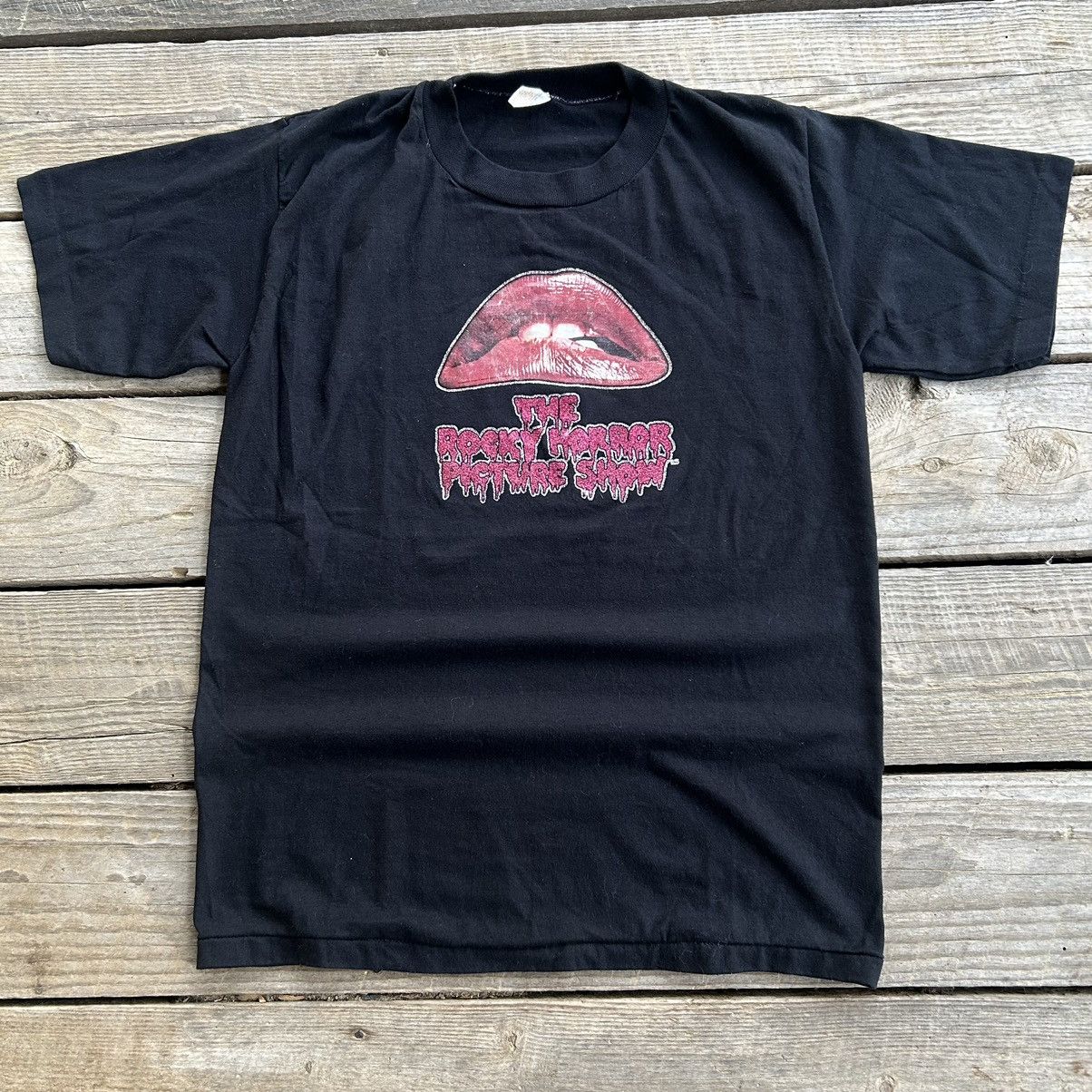 Vintage Vintage 80s Rocky Horror Picture Show Iron On Print T Shirt Size US M / EU 48-50 / 2 - 1 Thumbnail