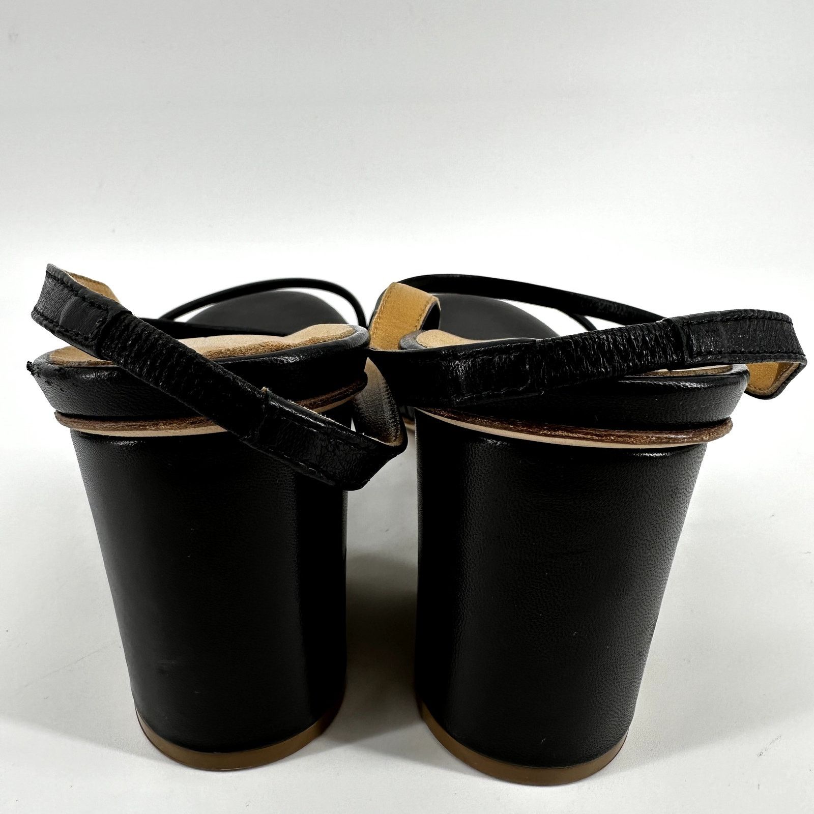 Other Black Suede Studio Slingback Heel Sandal Strappy Open Toe 9 Size US 9 / IT 39 - 4 Thumbnail