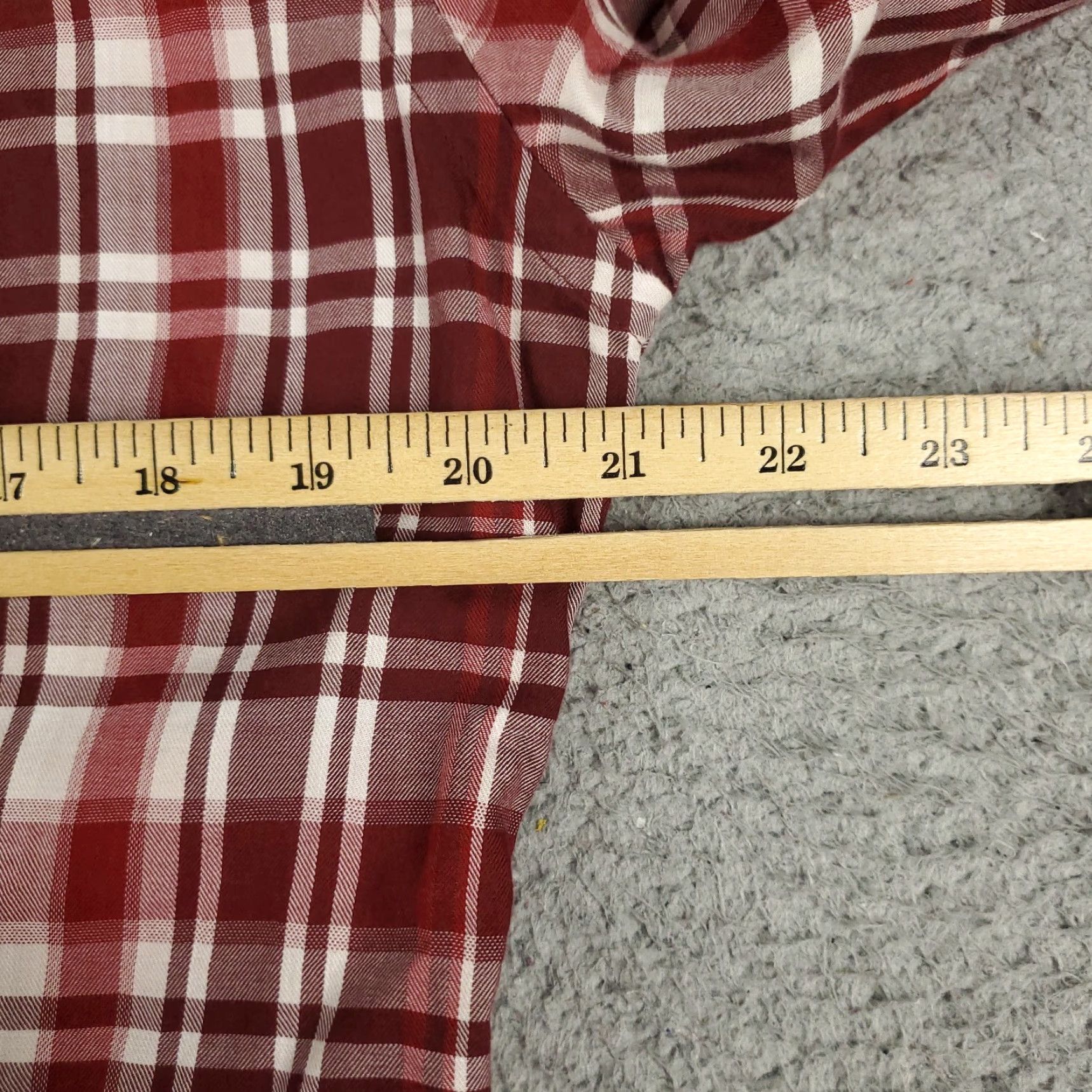 Express Express Shirt Mens Button-Up Plaid Long Sleeve Red Medium Size US M / EU 48-50 / 2 - 5 Thumbnail