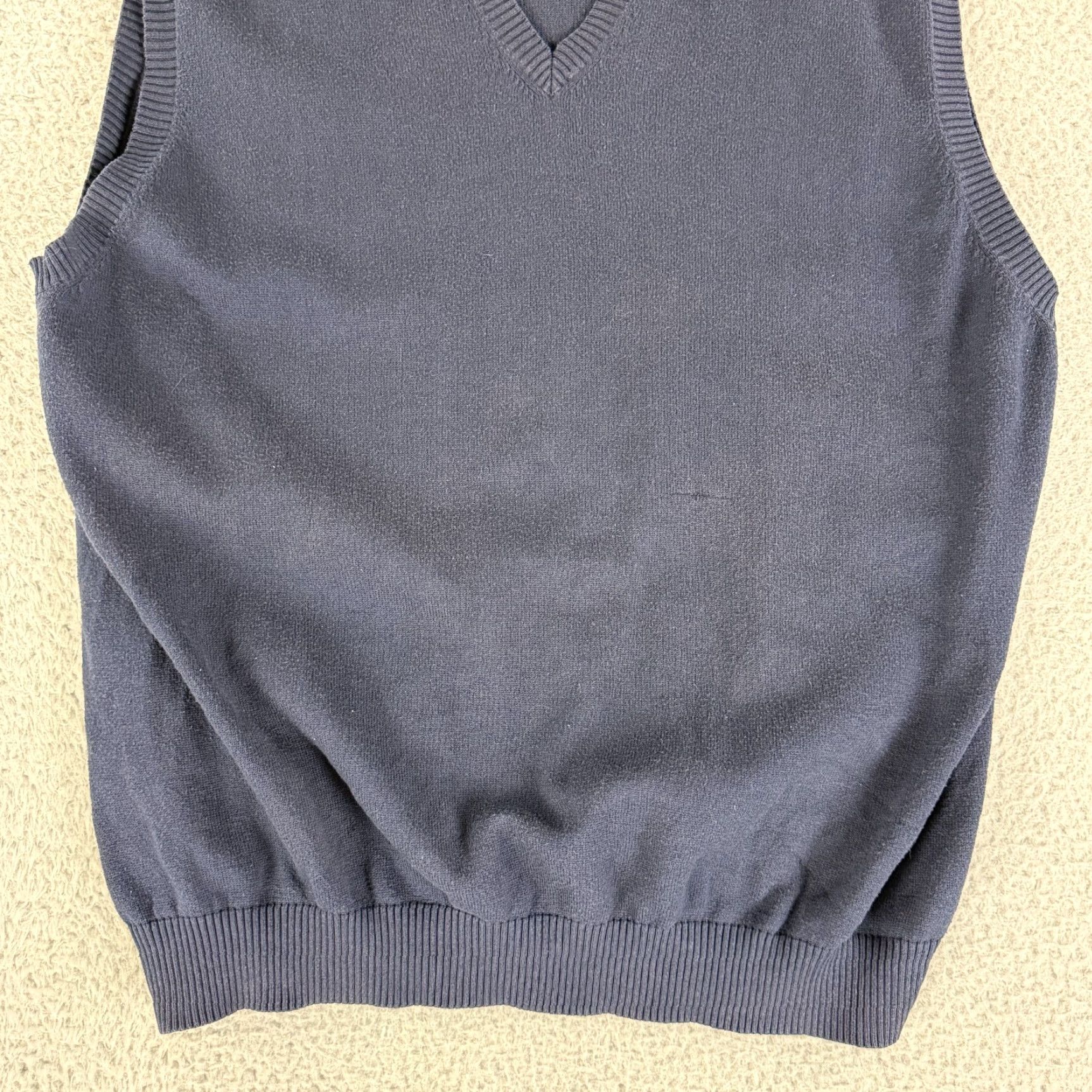 Brooks Brothers Brooks Brothers Sweater Vest Mens Large Blue V-Neck 100% Cotton Vintage Knit Vest Size US L / EU 52-54 / 3 - 4 Thumbnail