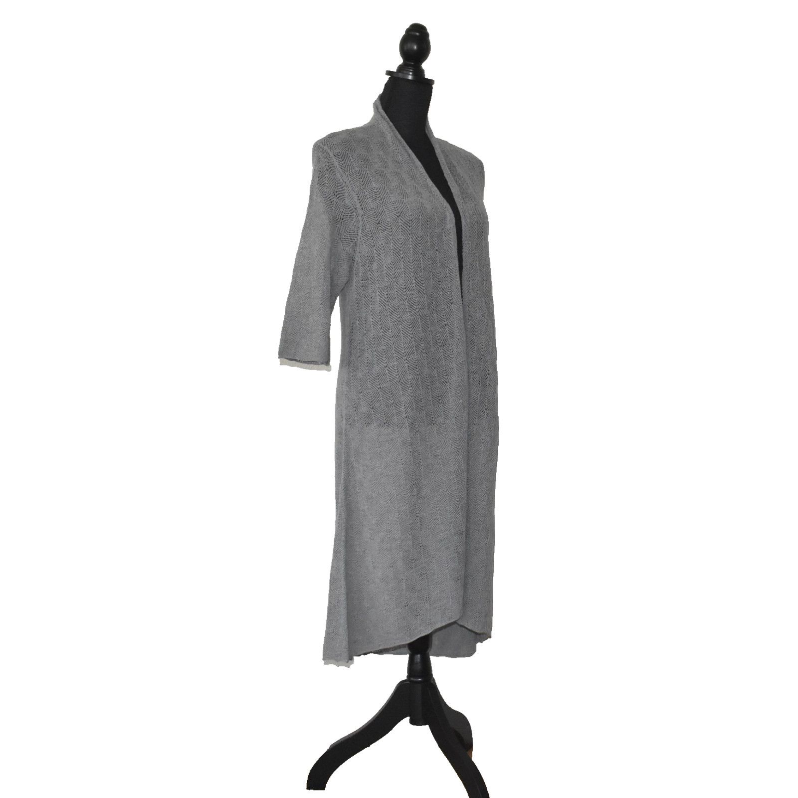Eileen Fisher EILEEN FISHER Wool Knit Open Front Long Cardigan Sweater L Size L / US 10 / IT 46 - 2 Thumbnail