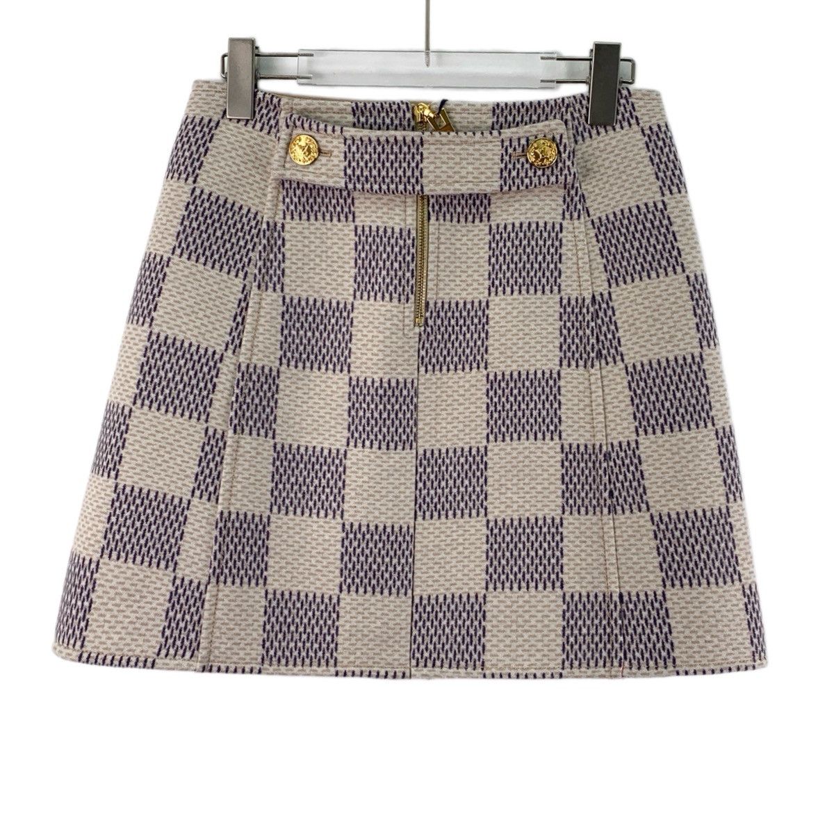 Louis Vuitton Louis Vuitton Damier Wool Casual Denim Mini Skirt K26WX Size 25" / US 0 / IT 36 - 2 Thumbnail