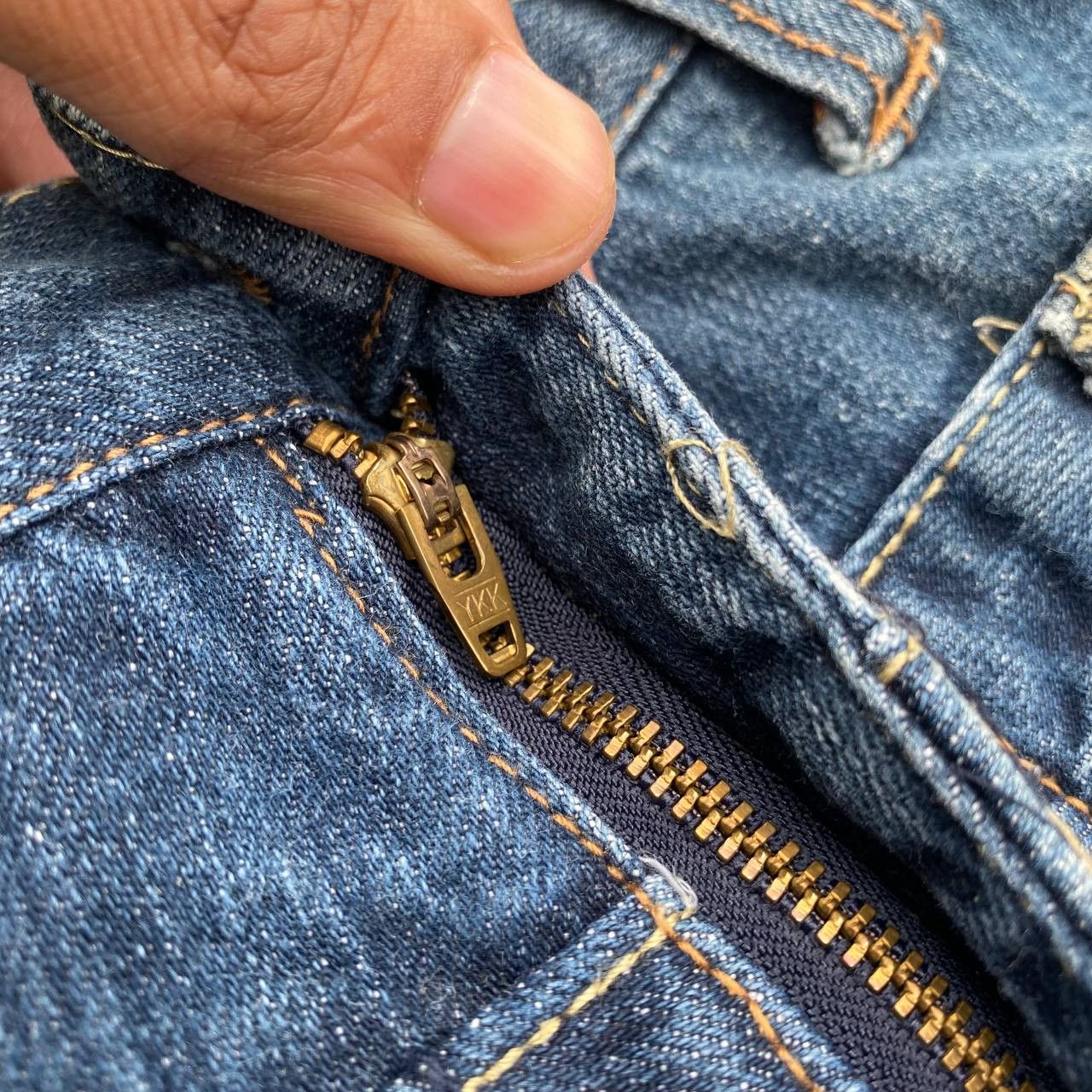 If Six Was Nine × Le Grande Bleu (L.G.B.) Dominate Handcrafted Double Waisted Jeans Size US 33 - 5 Thumbnail