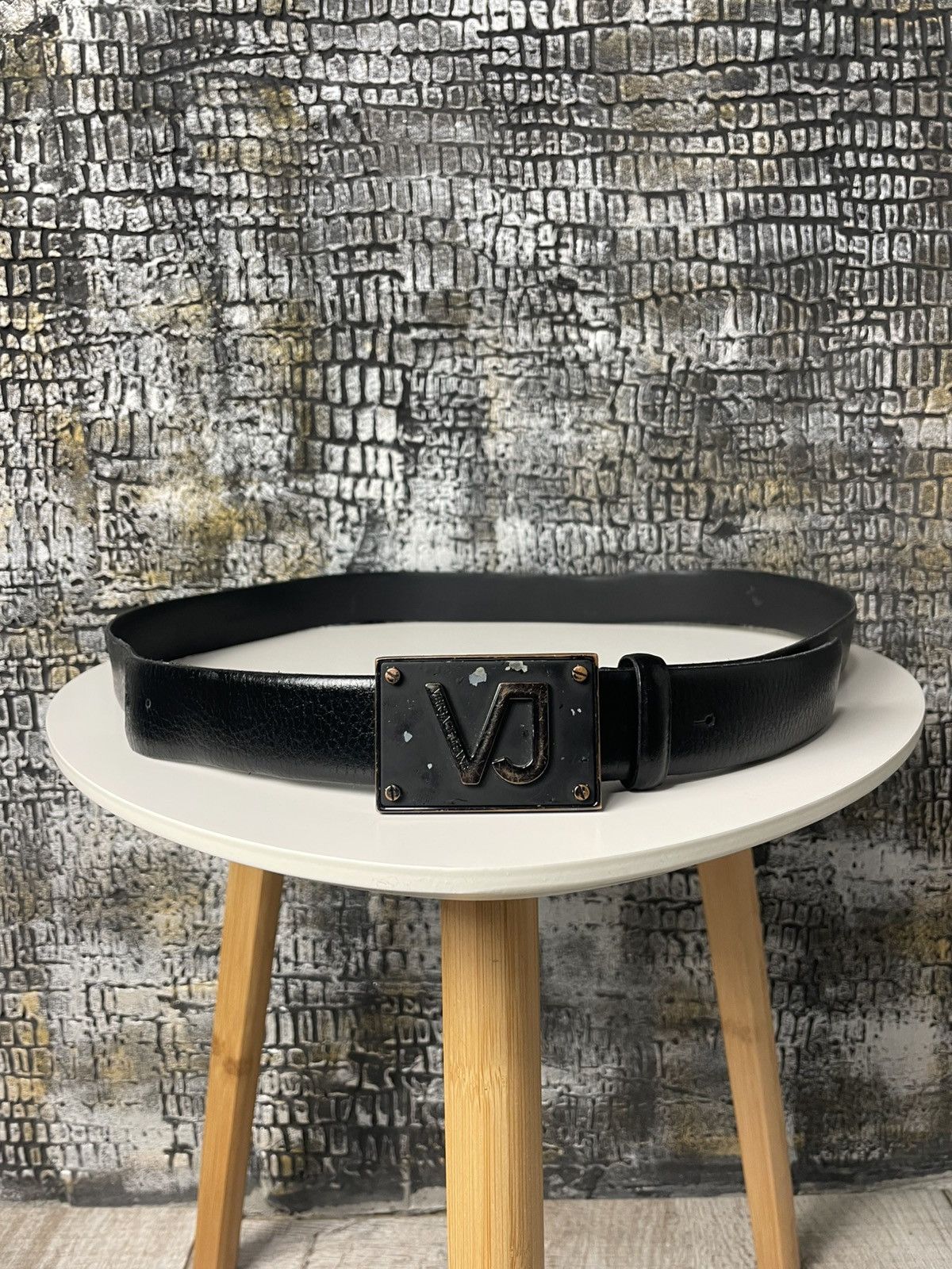 Versace VERSACE LEATHER BELT Y2K LEATHER BLACK Size ONE SIZE - 2 Thumbnail