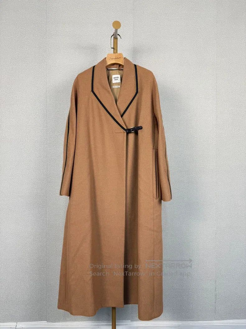 Hermes Hermes Long Camel Wool Coat Size XXS / US 00 / IT 34 - 1 Thumbnail