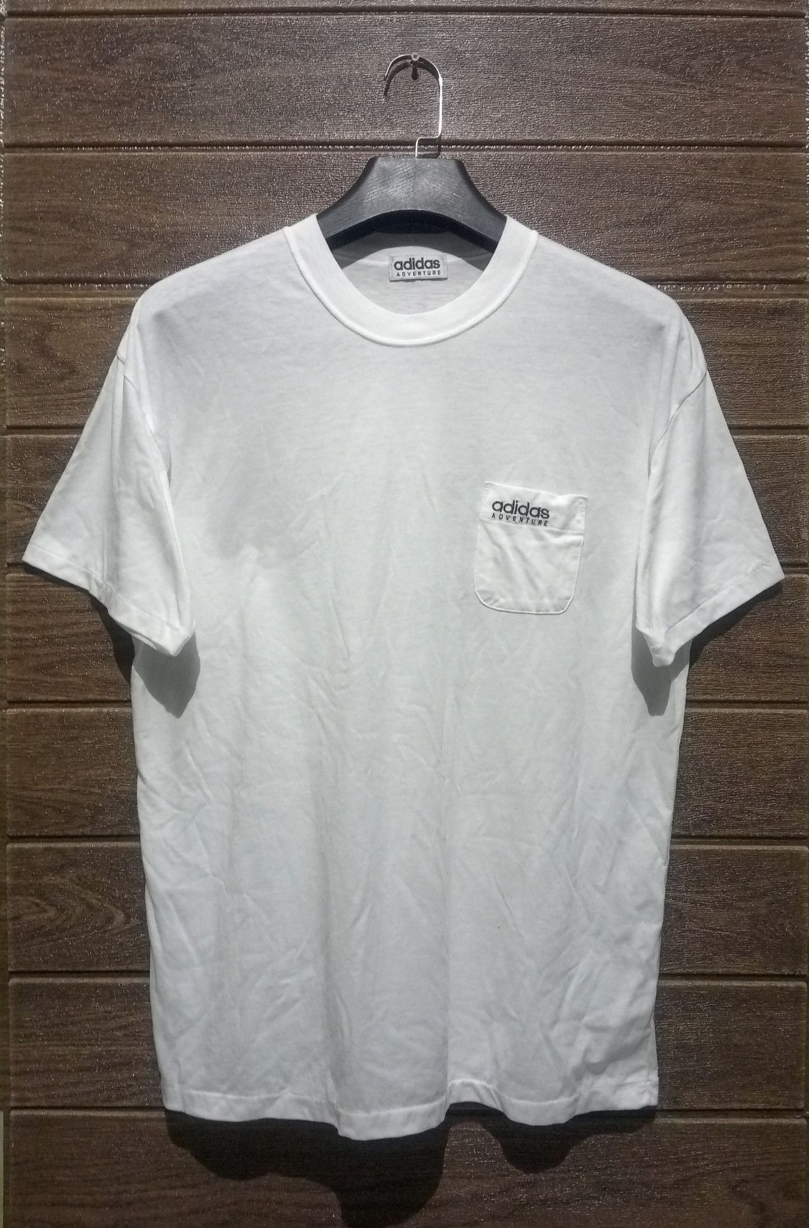 Adidas Vtg 90s Adidas Adventure Single Stitch Single Pocket Tee Size US L / EU 52-54 / 3 - 5 Thumbnail