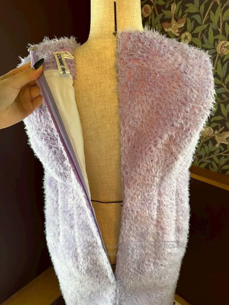 Comme des Garcons Comme Des Garcons Lavender plush sleeveless dress Size S / US 4 / IT 40 - 6 Thumbnail