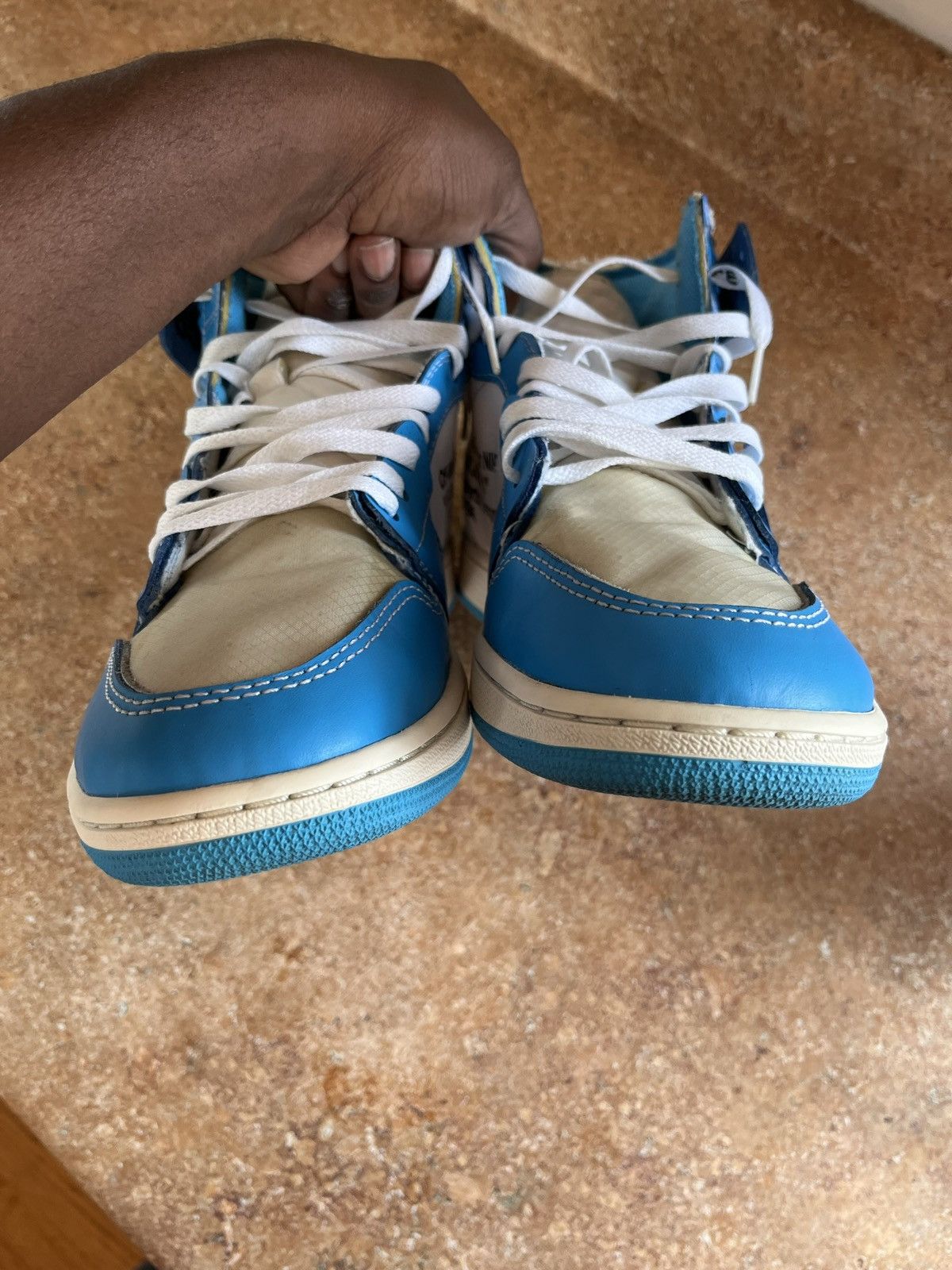 Jordan Brand × Off-White AIR JORDAN 1 x OFF WHITE UNC Size US 12 / EU 45 - 3 Thumbnail