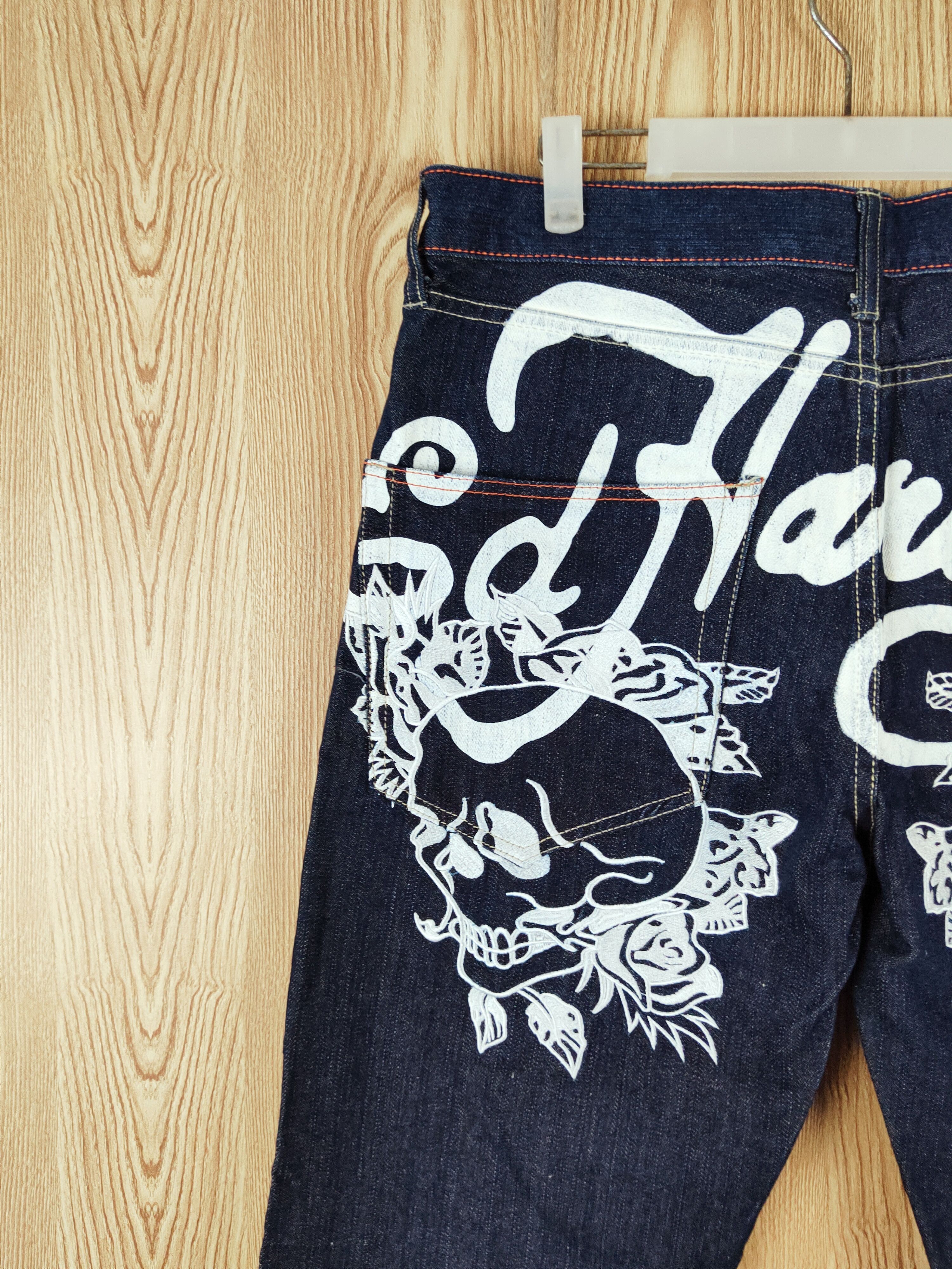 Japanese Brand Japan Dark Blue Distressed Ripped Jeans #W214 Size US 35 - 9 Thumbnail