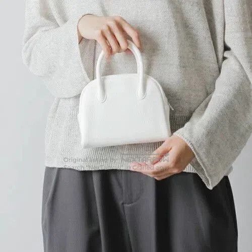Japanese Brand White Mini Boston Bag with Shoulder Strap. Size ONE SIZE - 5 Thumbnail