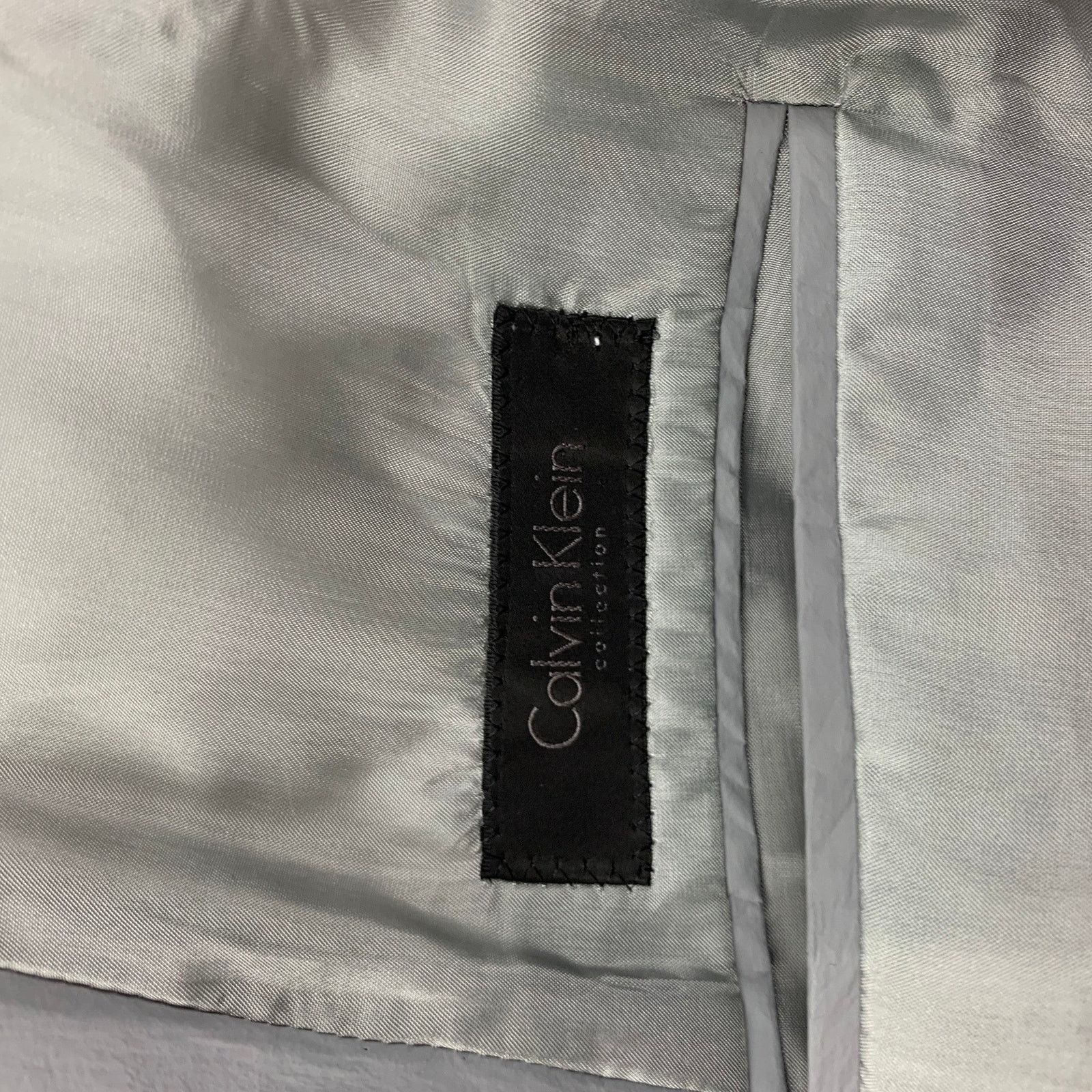 Calvin Klein CALVIN KLEIN COLLECTION 38 Grey Polyurethane Polyester Suit Size 38R - 8 Thumbnail
