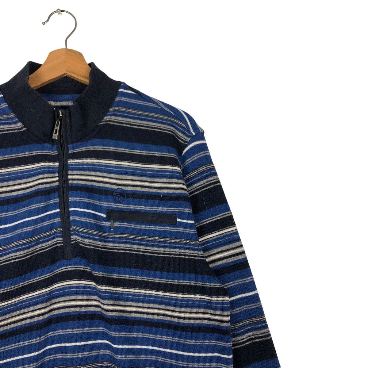 Japanese Brand 🔥Vintage Sergio Tacchini Anorak Long Sleeve Striped Collar Size US L / EU 52-54 / 3 - 6 Thumbnail