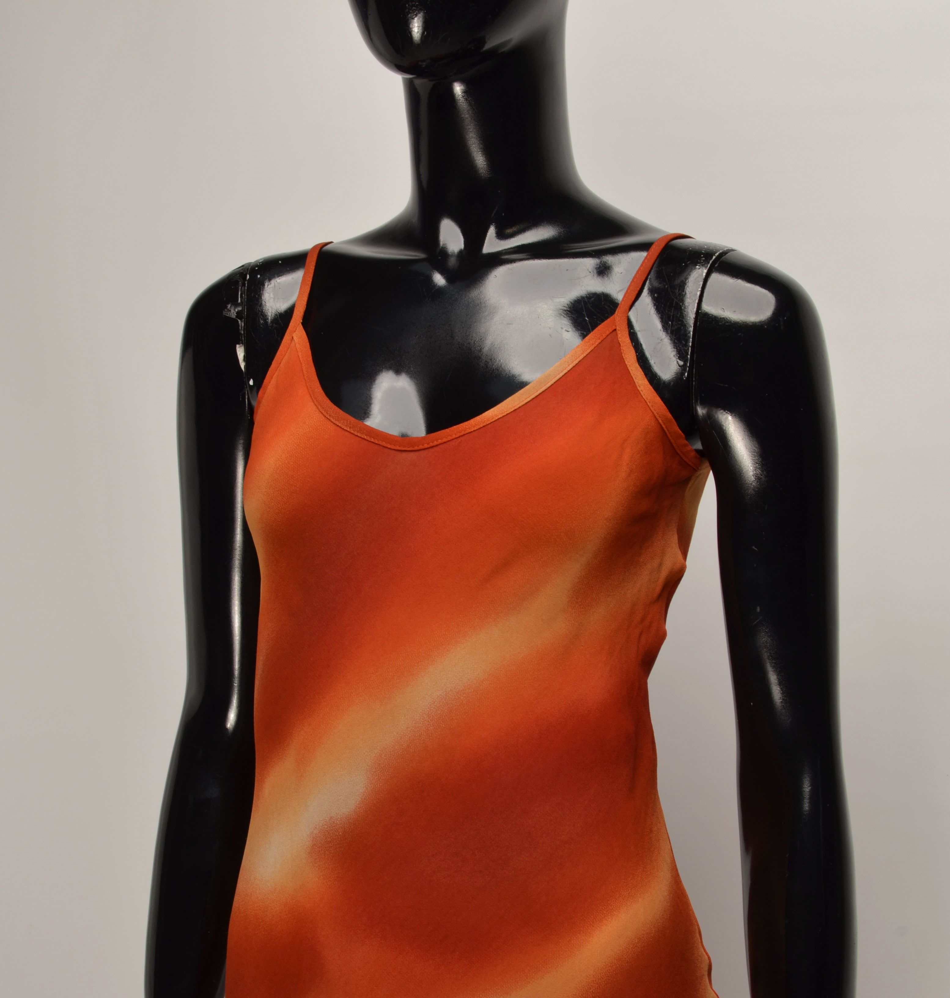 Designer × Vintage Vintage Sabbiano Y2K Mesh Gradient Mini Dress Size XS / US 0-2 / IT 36-38 - 2 Thumbnail